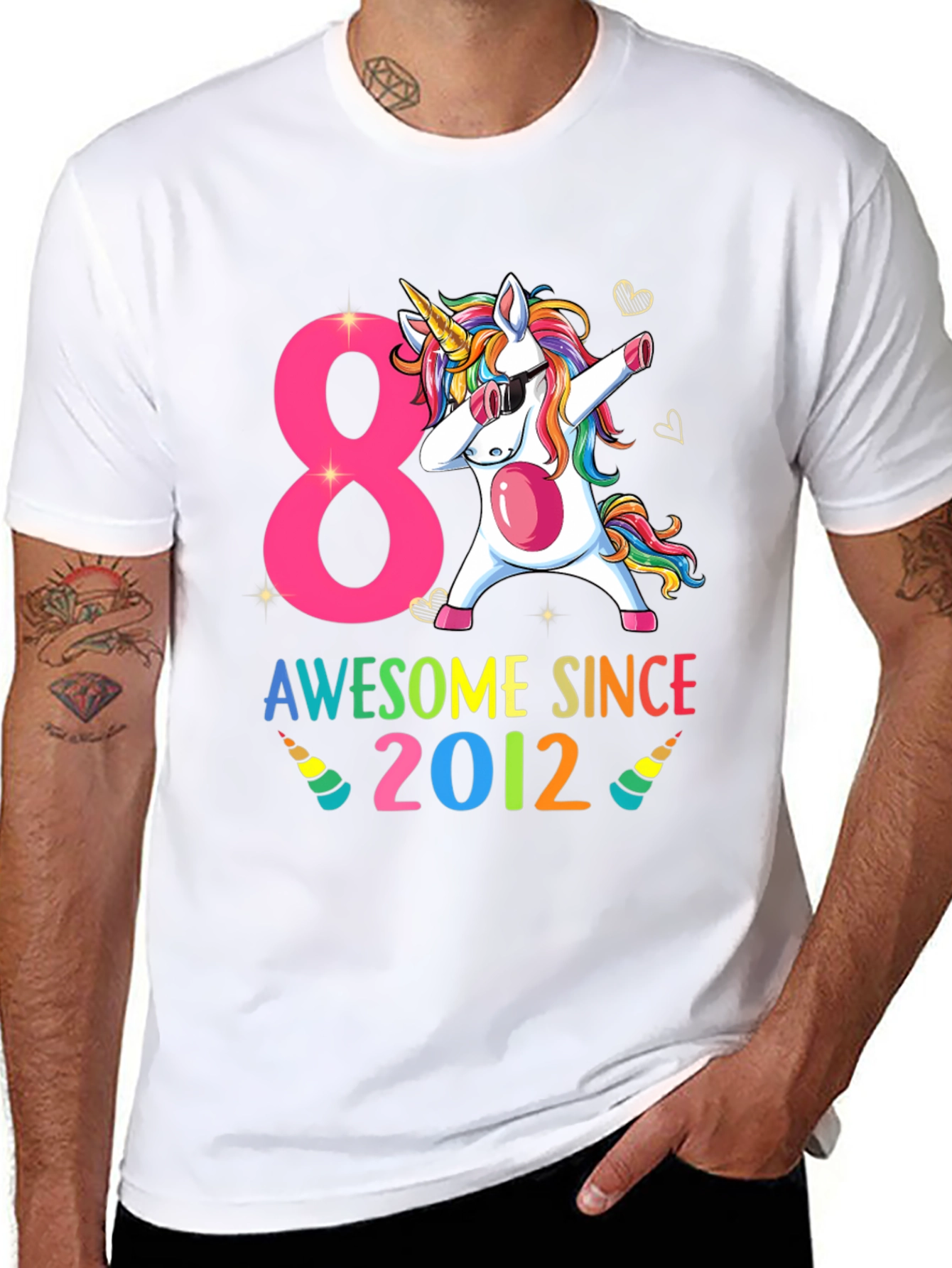 Awesome Since 2012 Unicorn Birthday T-Shirt