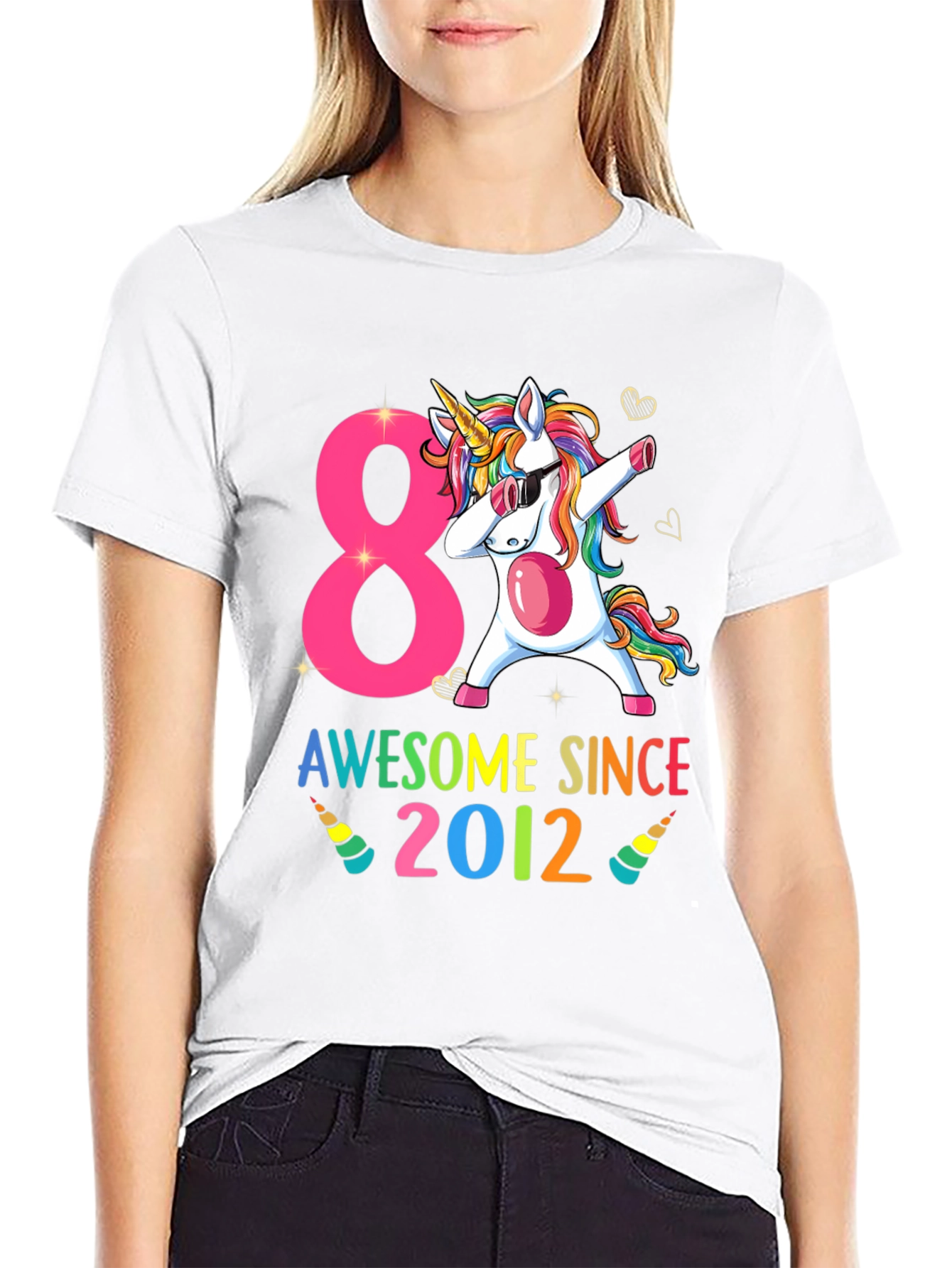Awesome Since 2012 Unicorn Birthday T-Shirt