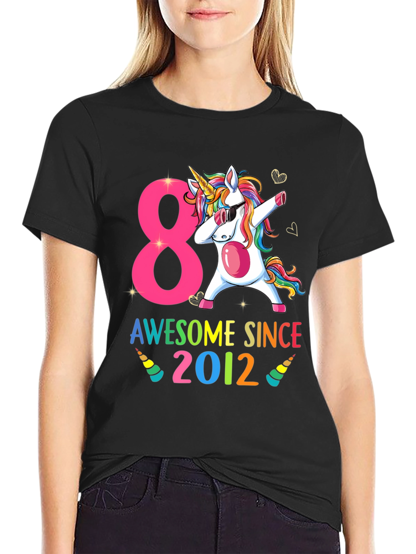 Awesome Since 2012 Unicorn Birthday T-Shirt