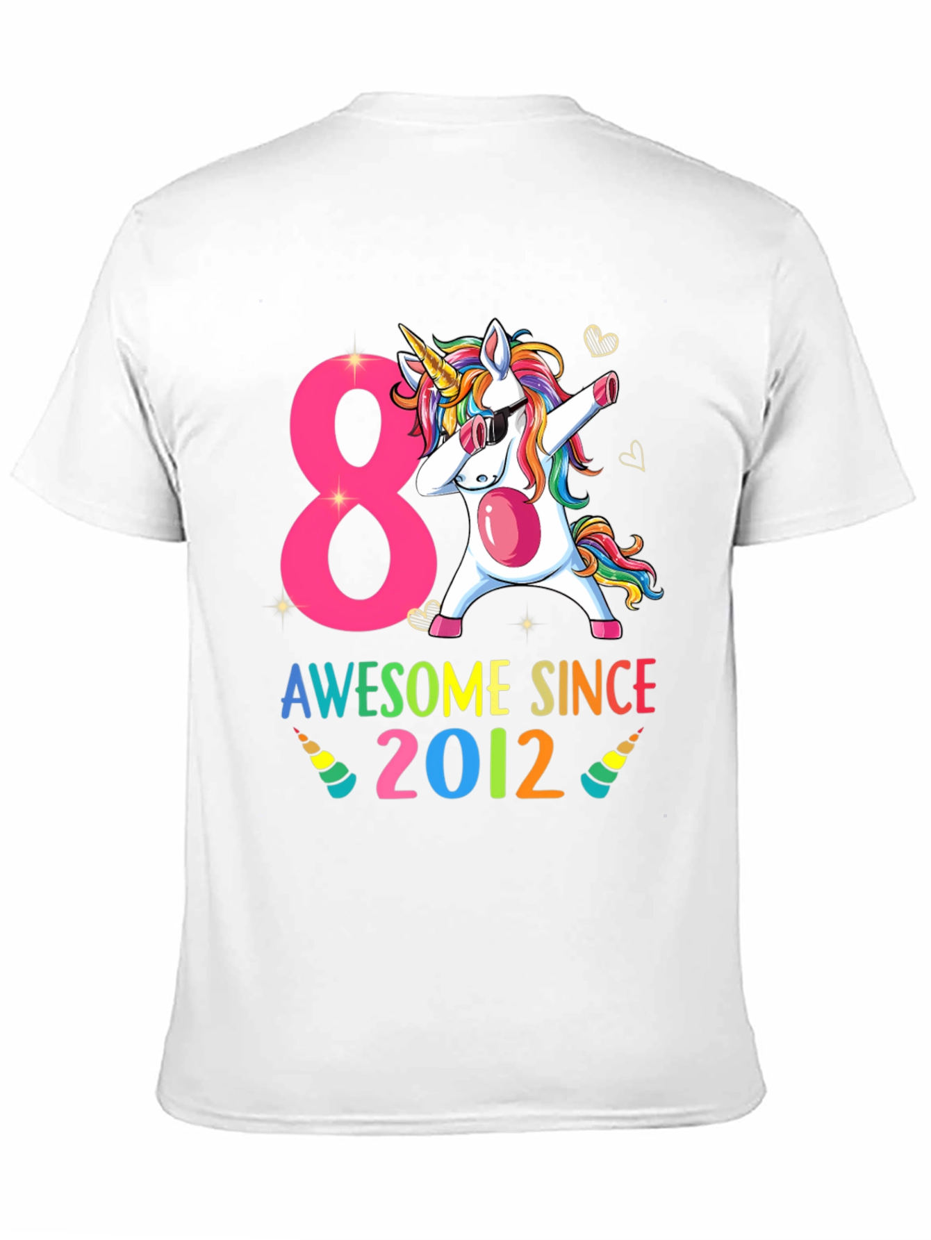 Awesome Since 2012 Unicorn Birthday T-Shirt