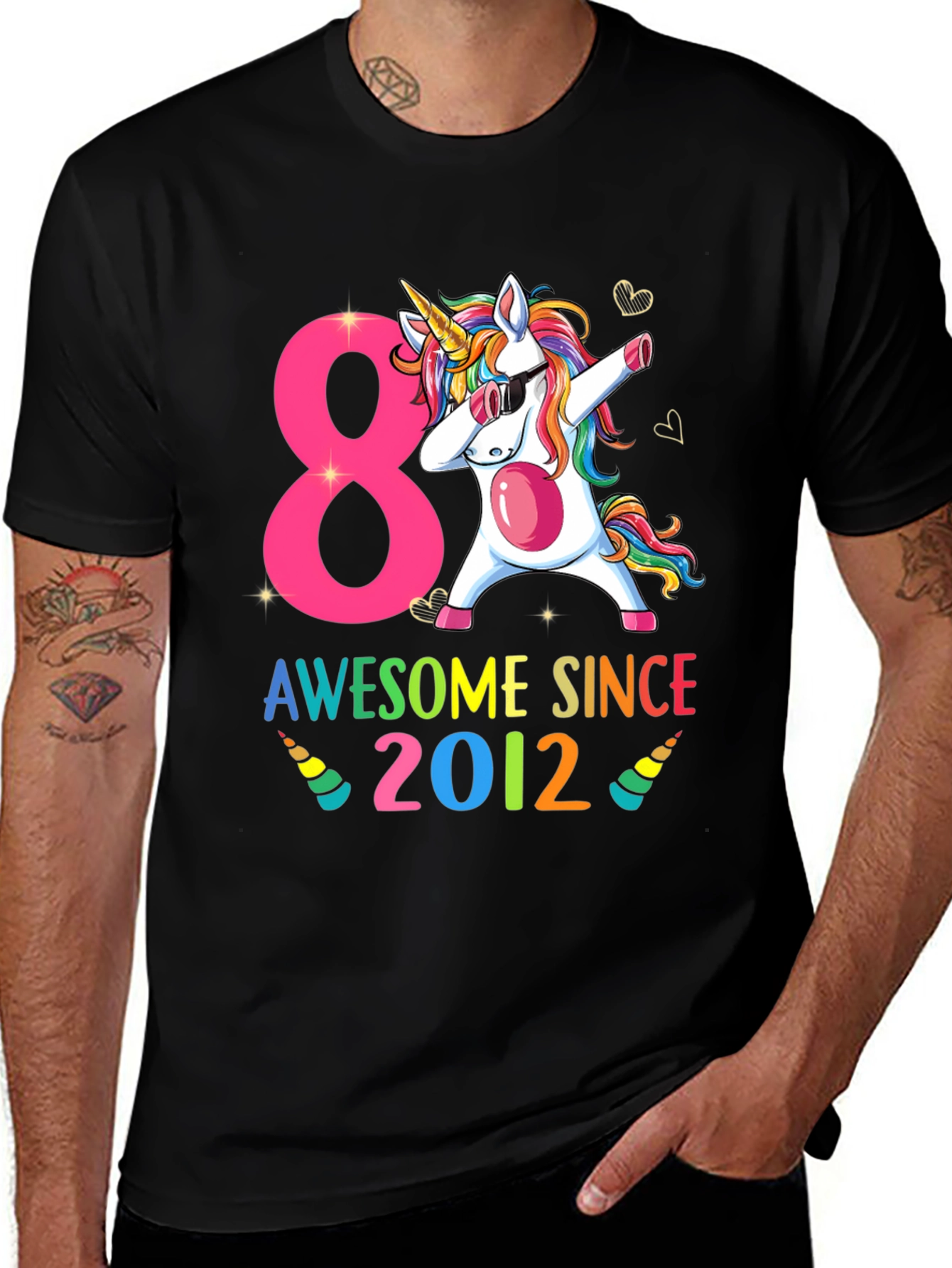 Awesome Since 2012 Unicorn Birthday T-Shirt