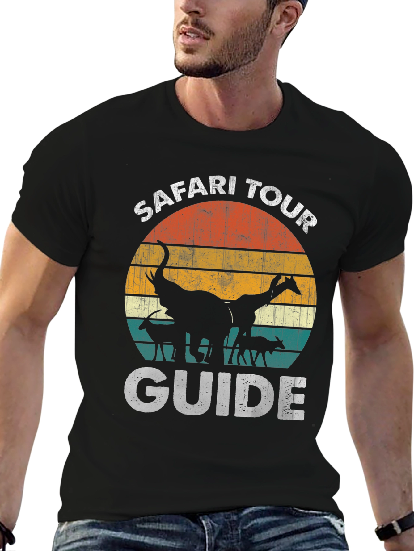 Safari Tour Guide Graphic T-Shirt - Animal Lover Tee