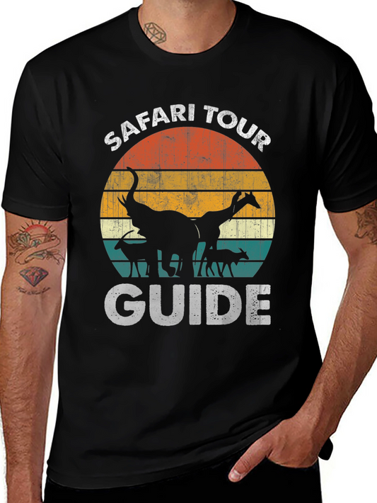 Safari Tour Guide Graphic T-Shirt - Animal Lover Tee