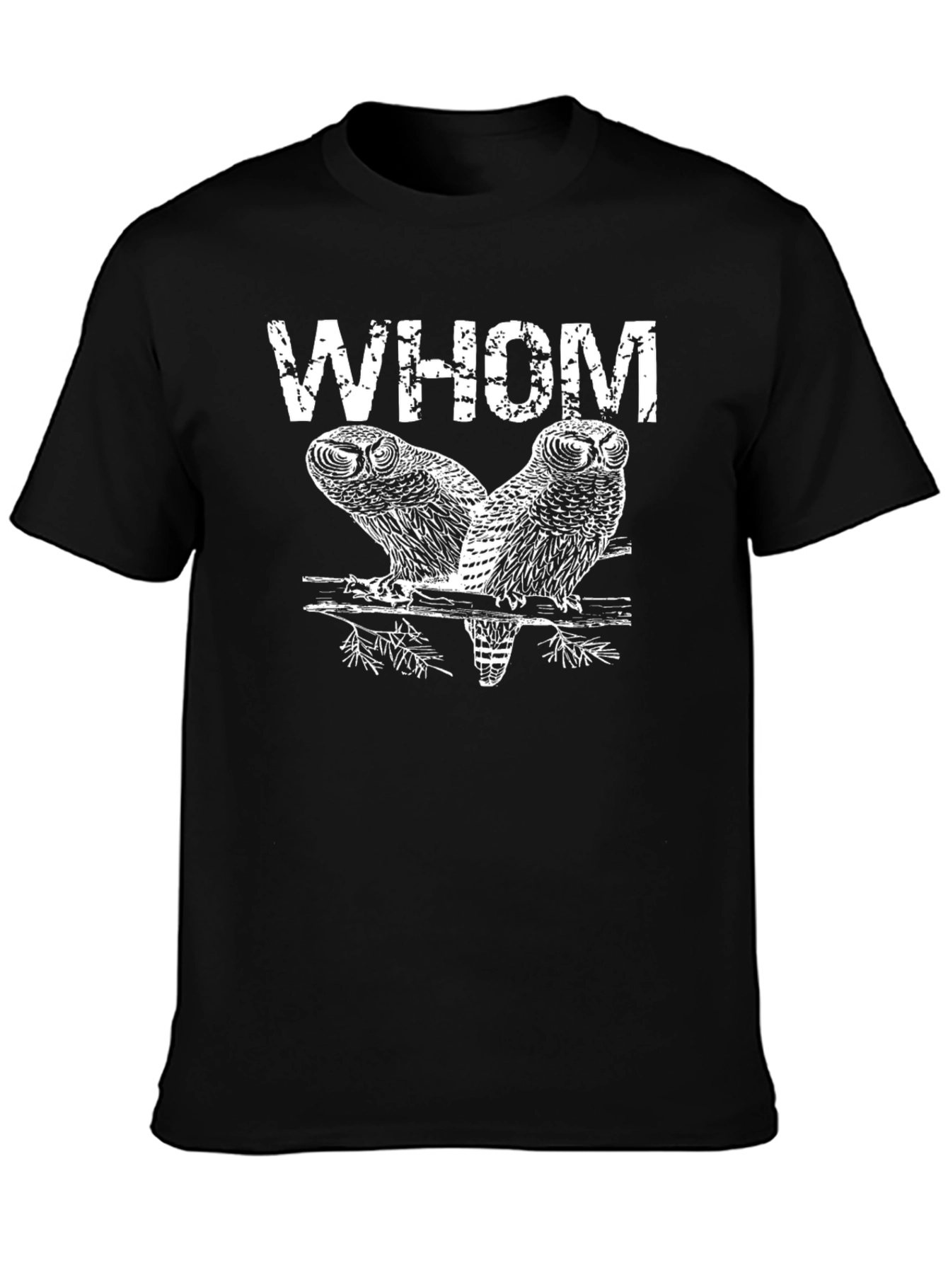 Whom Owl Graphic T-Shirt - Dark Humor Tee