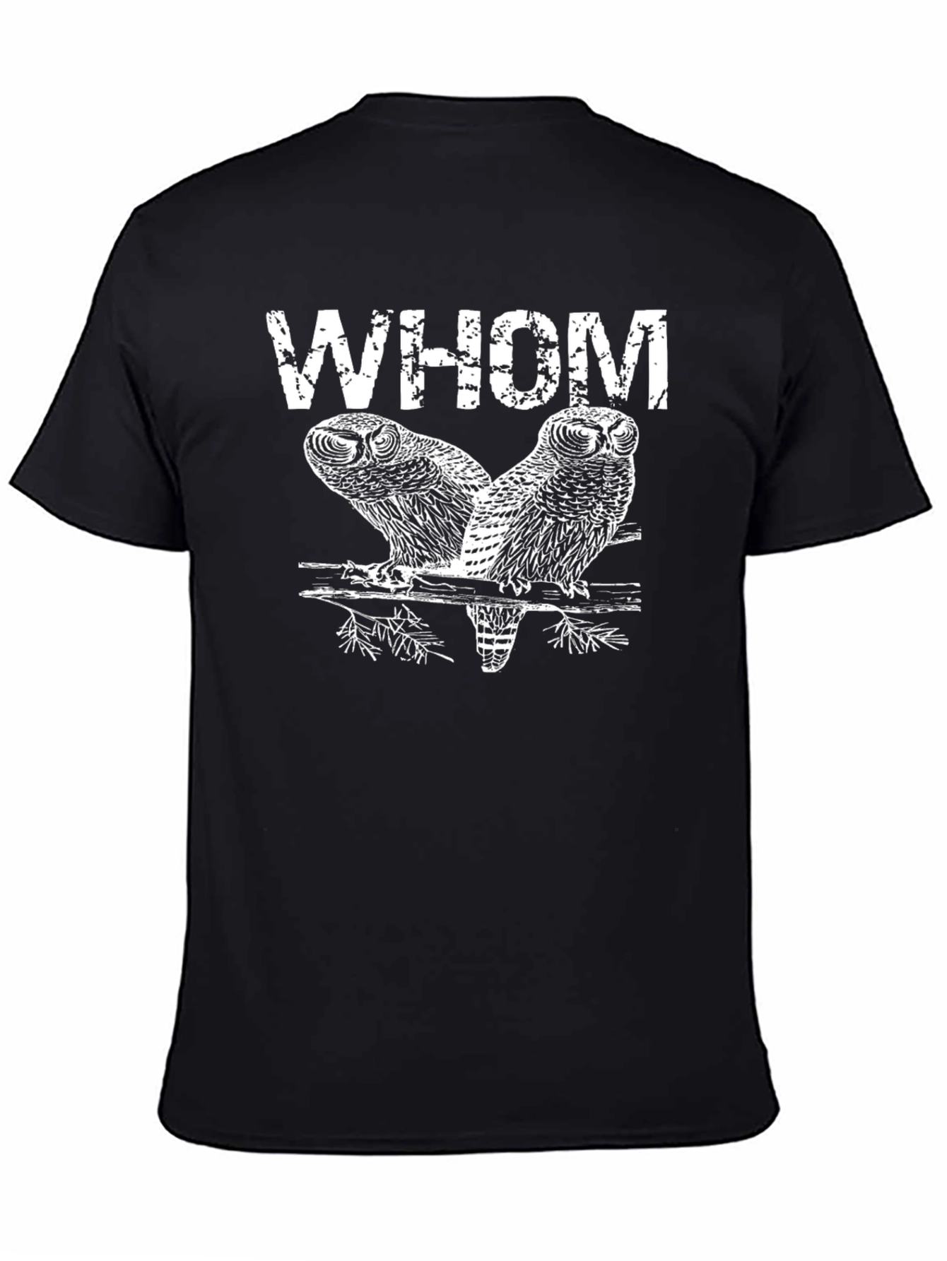 Whom Owl Graphic T-Shirt - Dark Humor Tee