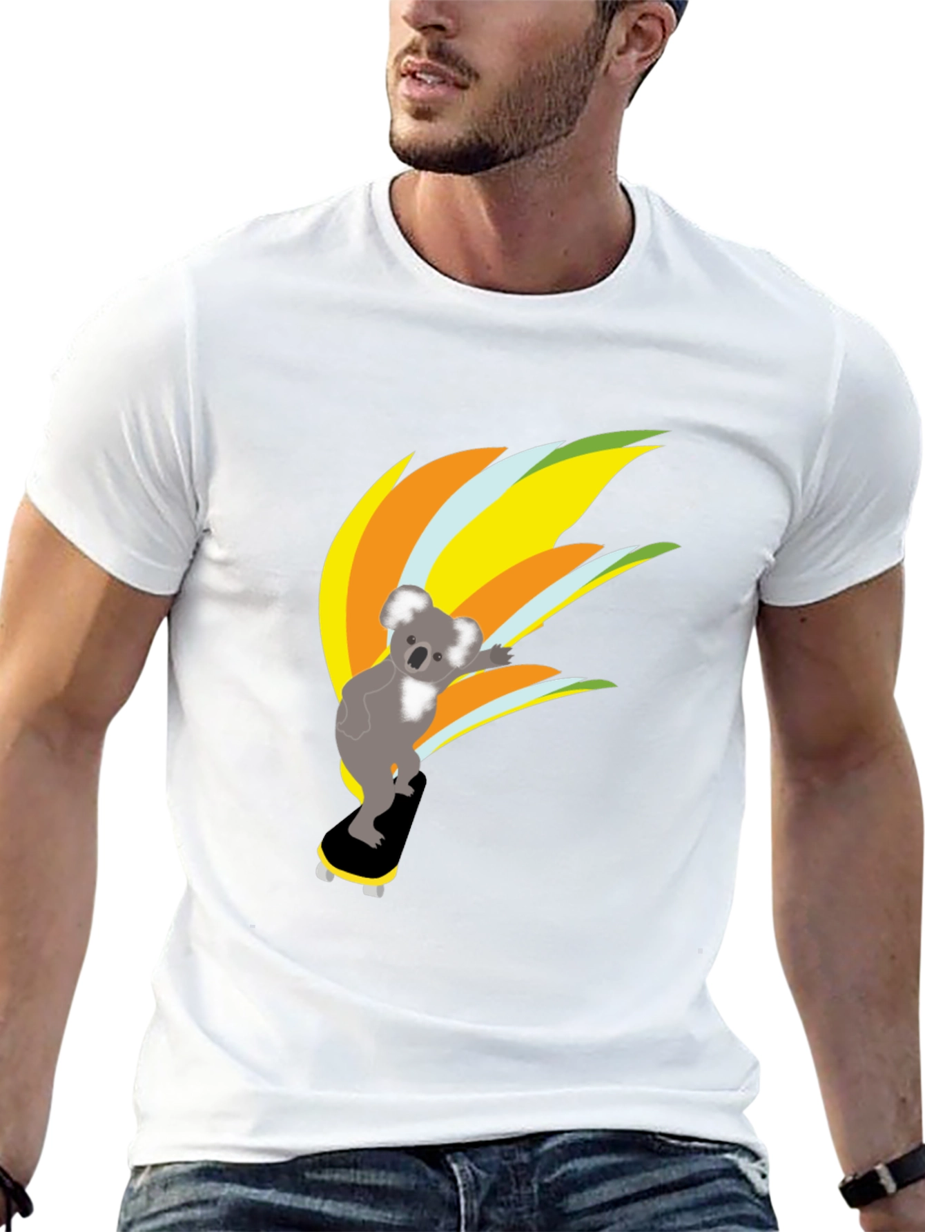 Skateboarding Koala Tee - Cool Graphic T-Shirt