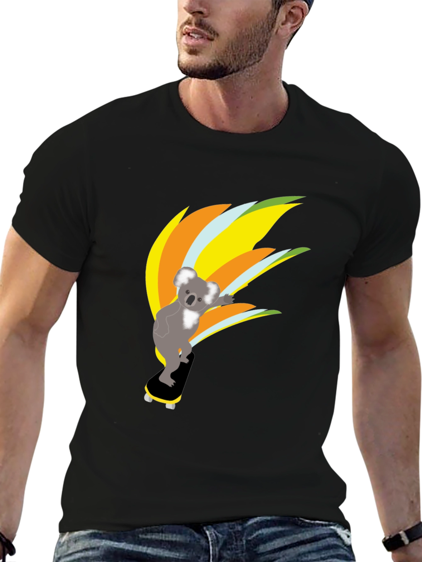 Skateboarding Koala Tee - Cool Graphic T-Shirt