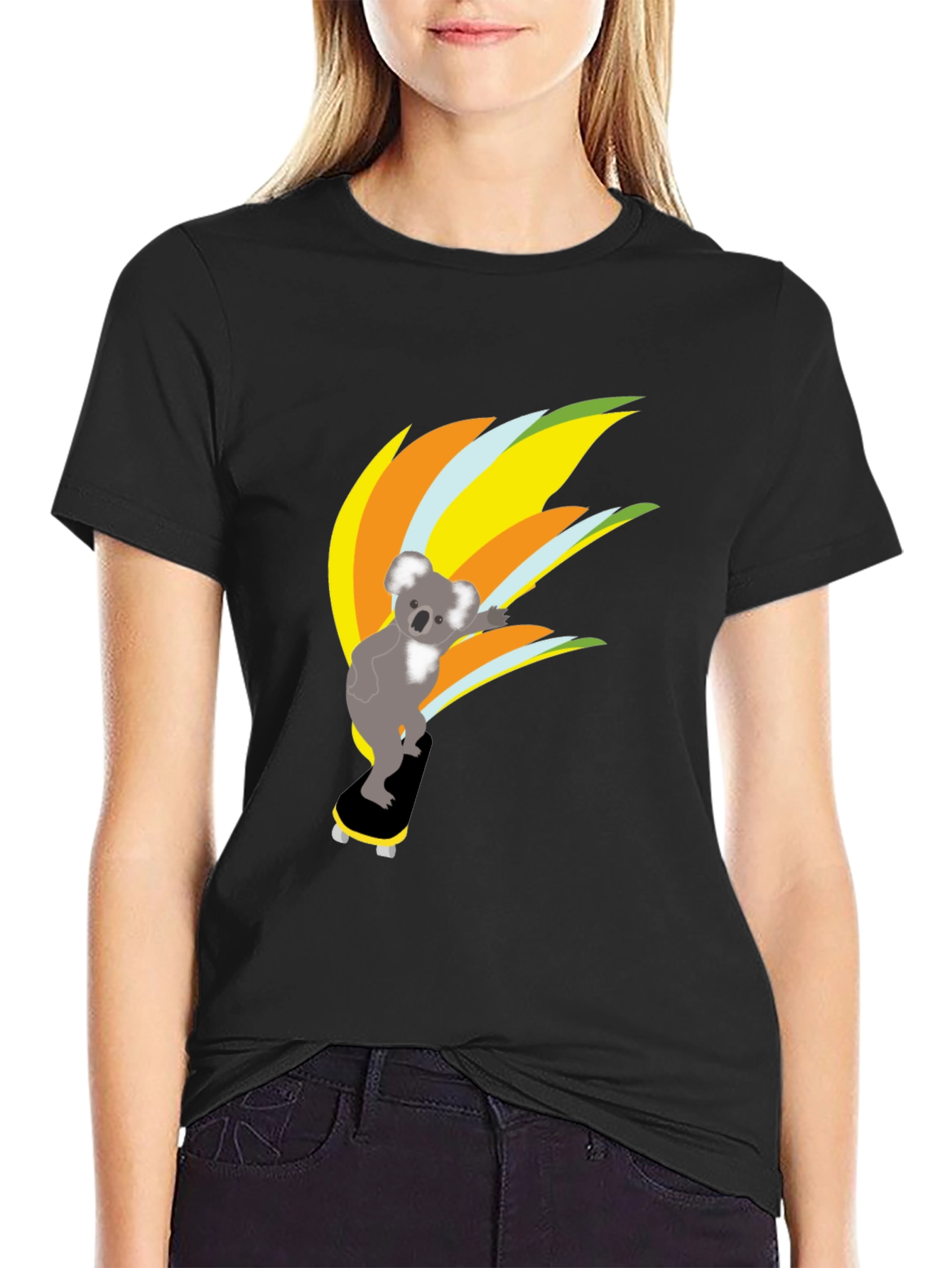 Skateboarding Koala Tee - Cool Graphic T-Shirt