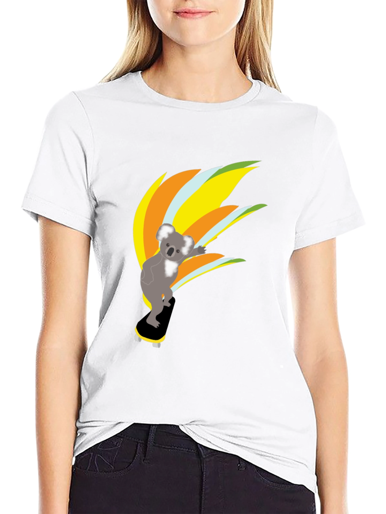 Skateboarding Koala Tee - Cool Graphic T-Shirt