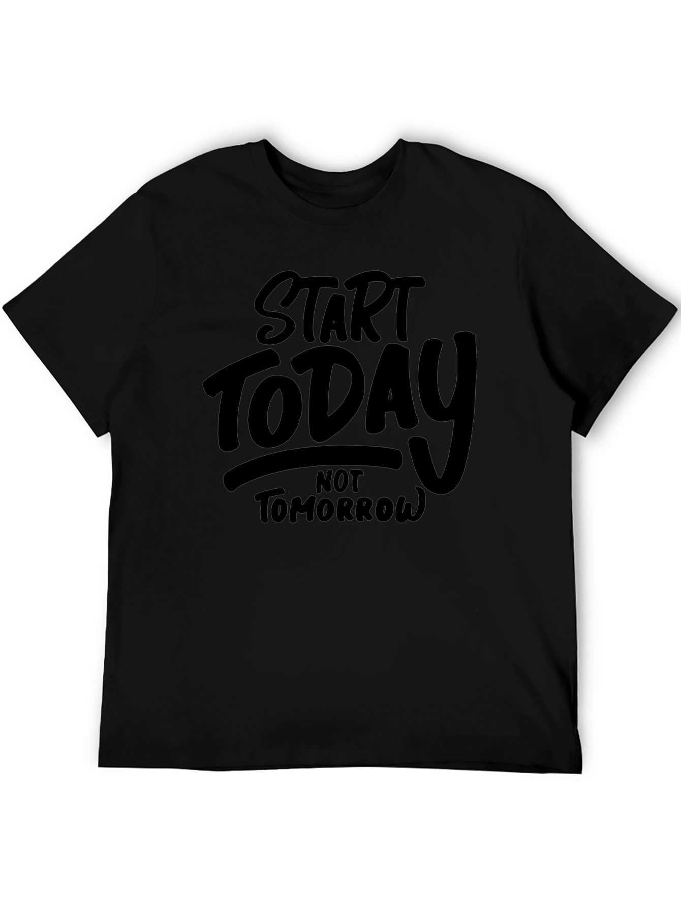 Start Today Black Graphic Tee