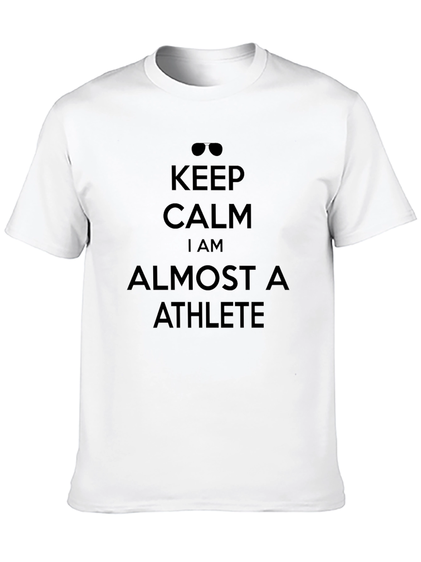 Keep Calm Almost Athlete Black T-Shirt