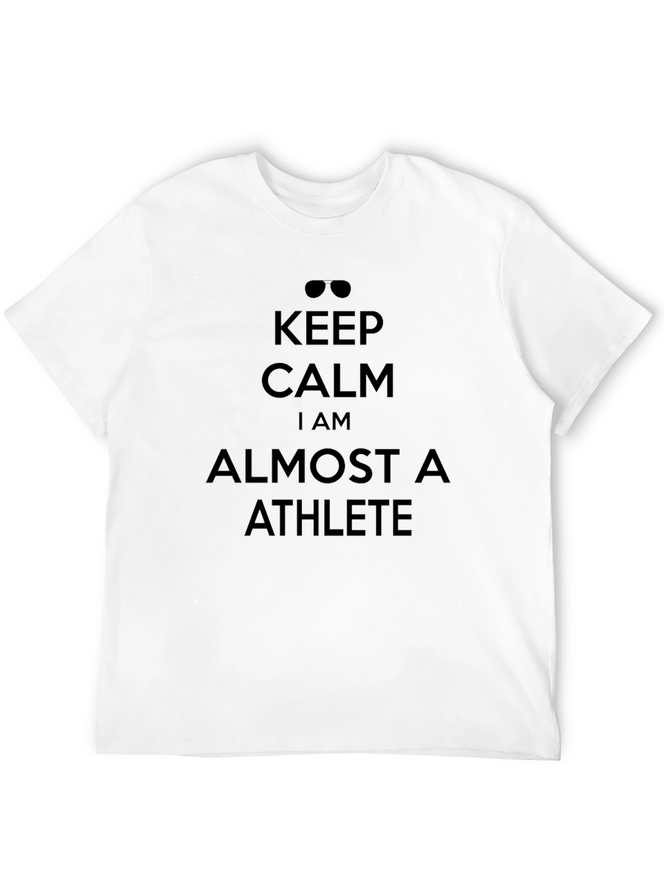 Keep Calm Almost Athlete Black T-Shirt