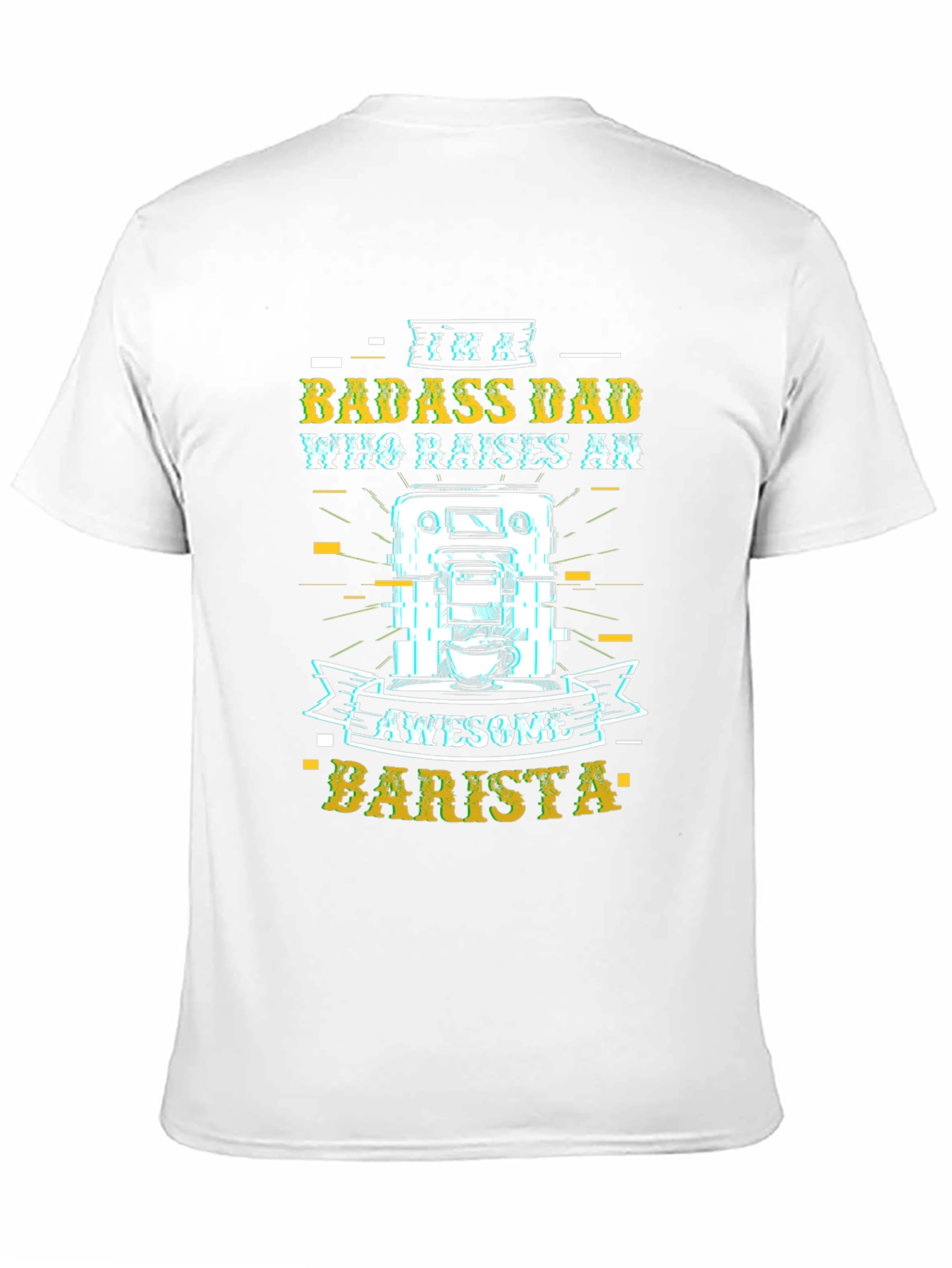 Badass Dad Barista Graphic T-Shirt