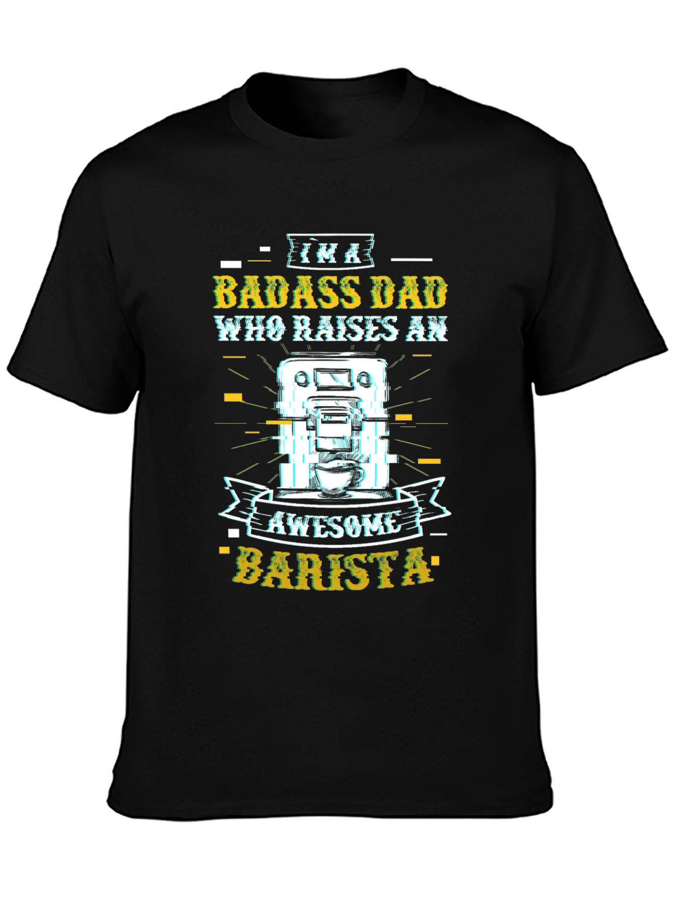 Badass Dad Barista Graphic T-Shirt