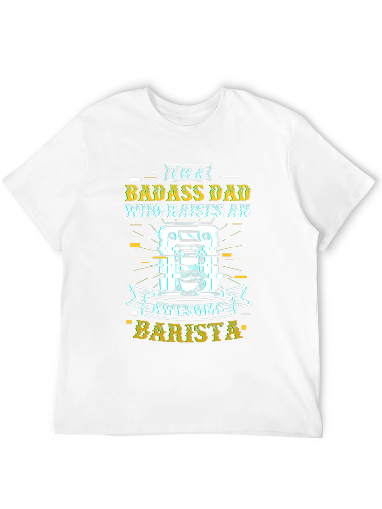 Badass Dad Barista Graphic T-Shirt
