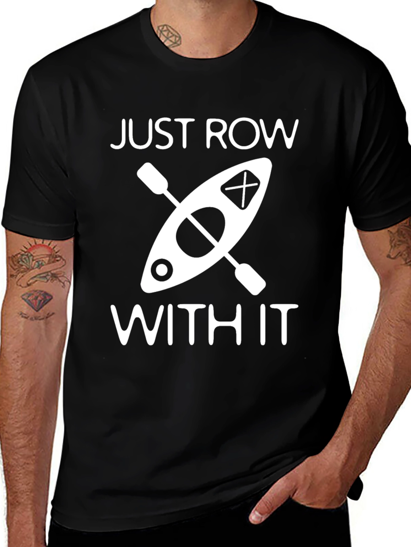 Just Row With It Kayak Graphic T-Shirt