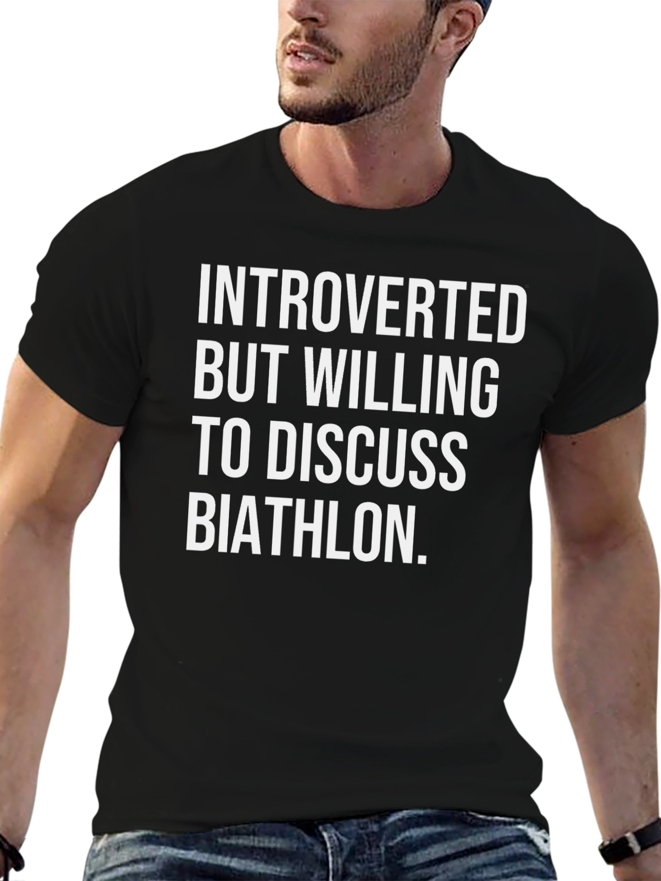 Introverted Biathlon T-Shirt: Funny Sport Tee