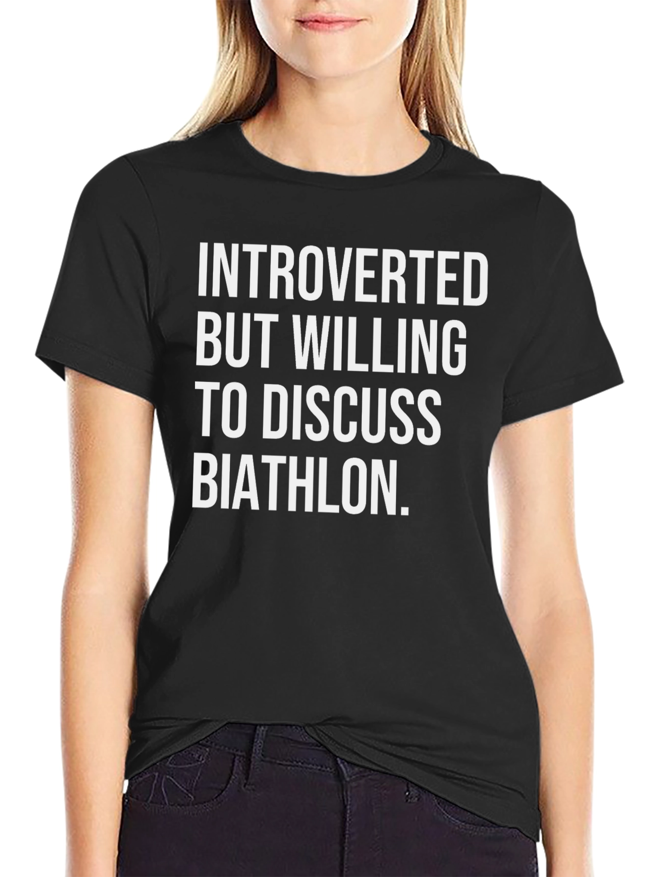 Introverted Biathlon T-Shirt: Funny Sport Tee