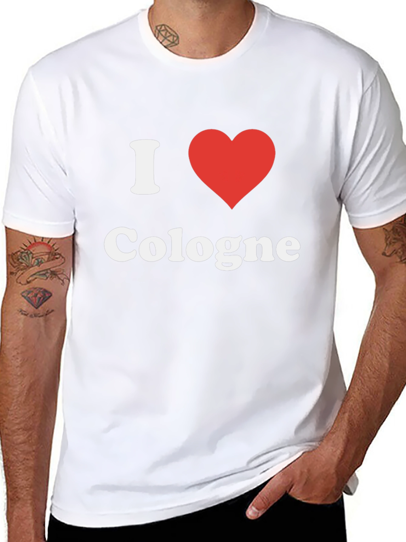 I Heart Cologne T-Shirt - Black Graphic Tee