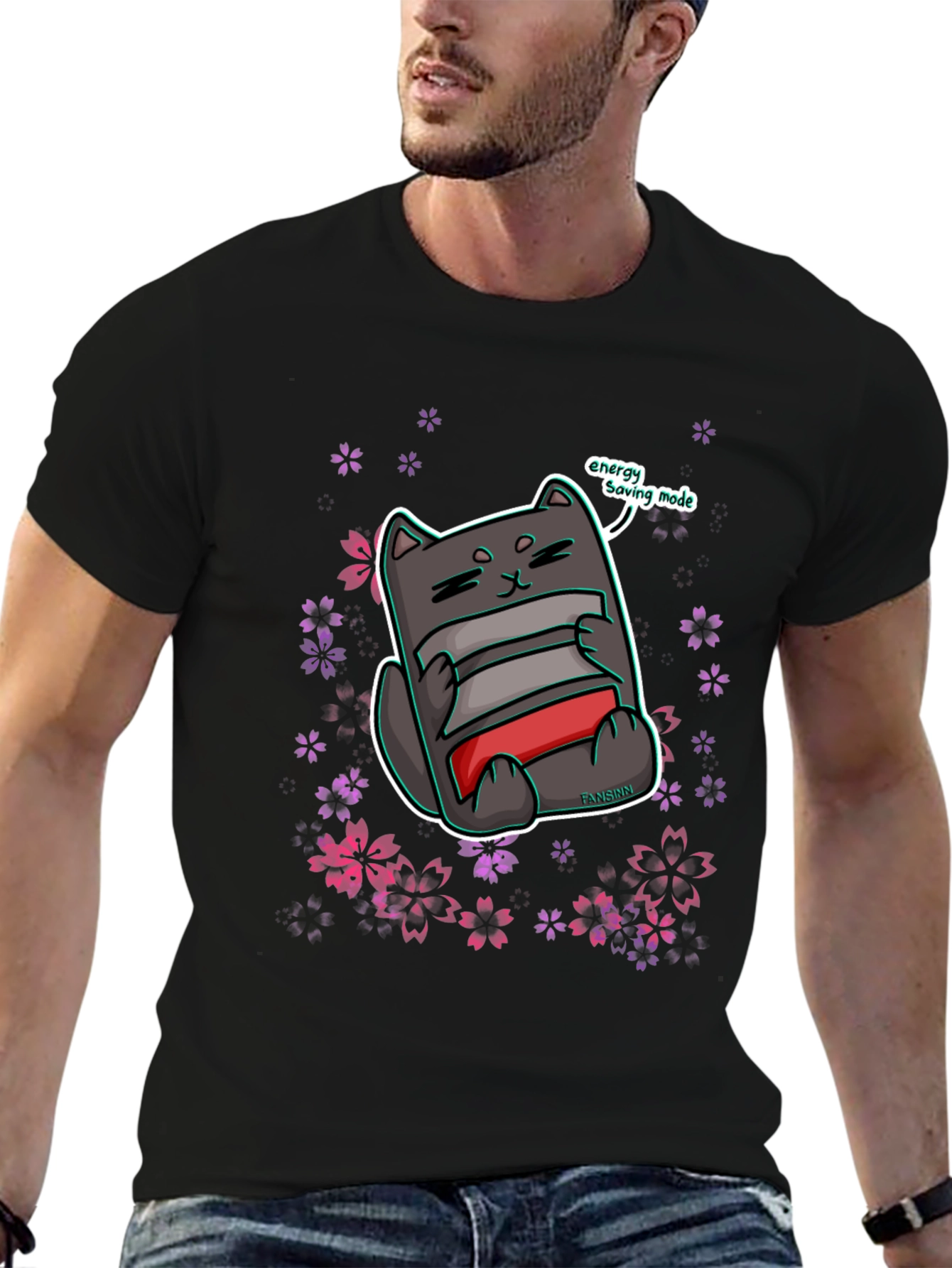 Energy Saving Cat T-Shirt