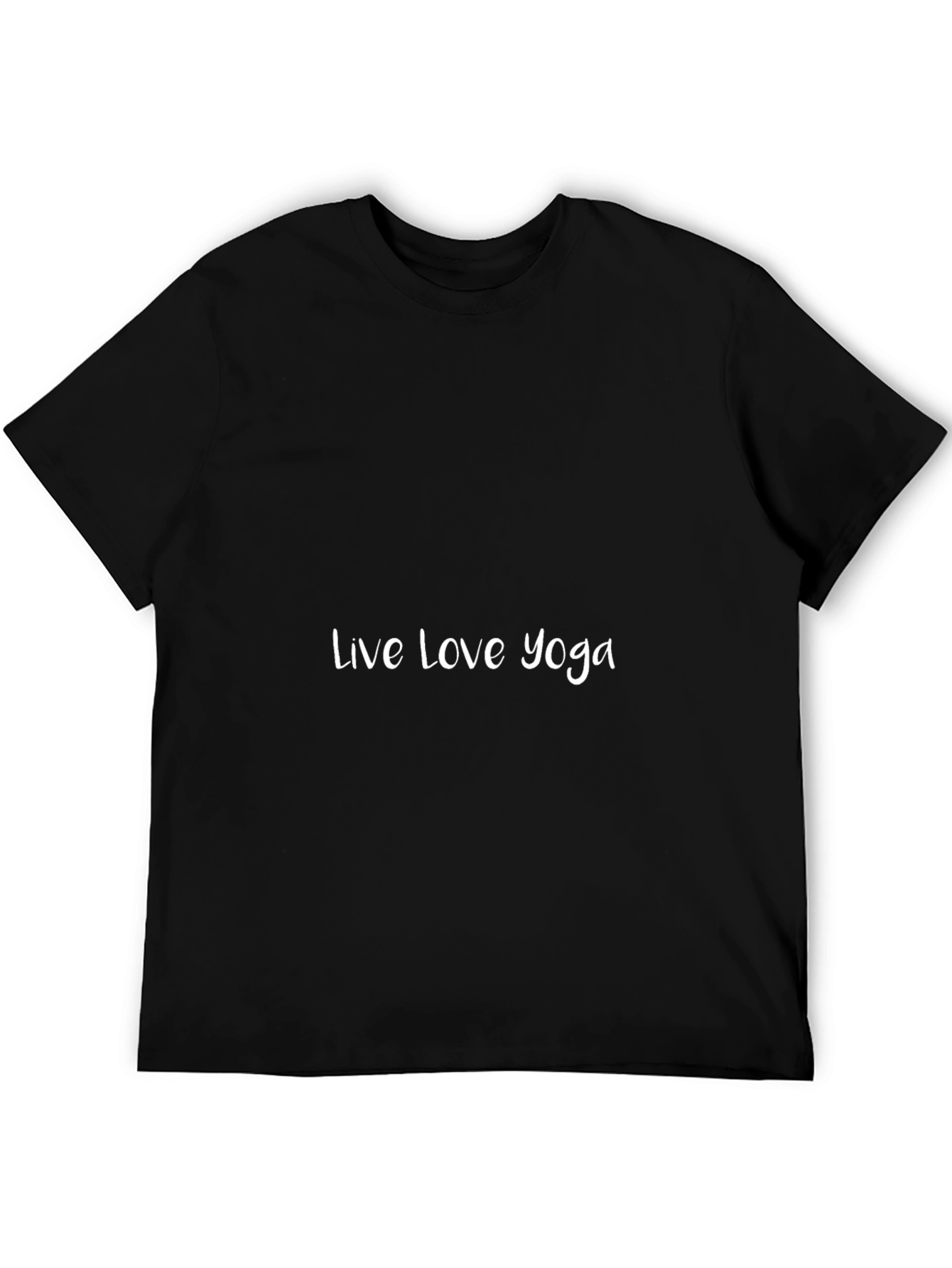 Live Love Yoga T-Shirt - Black Cotton Blend
