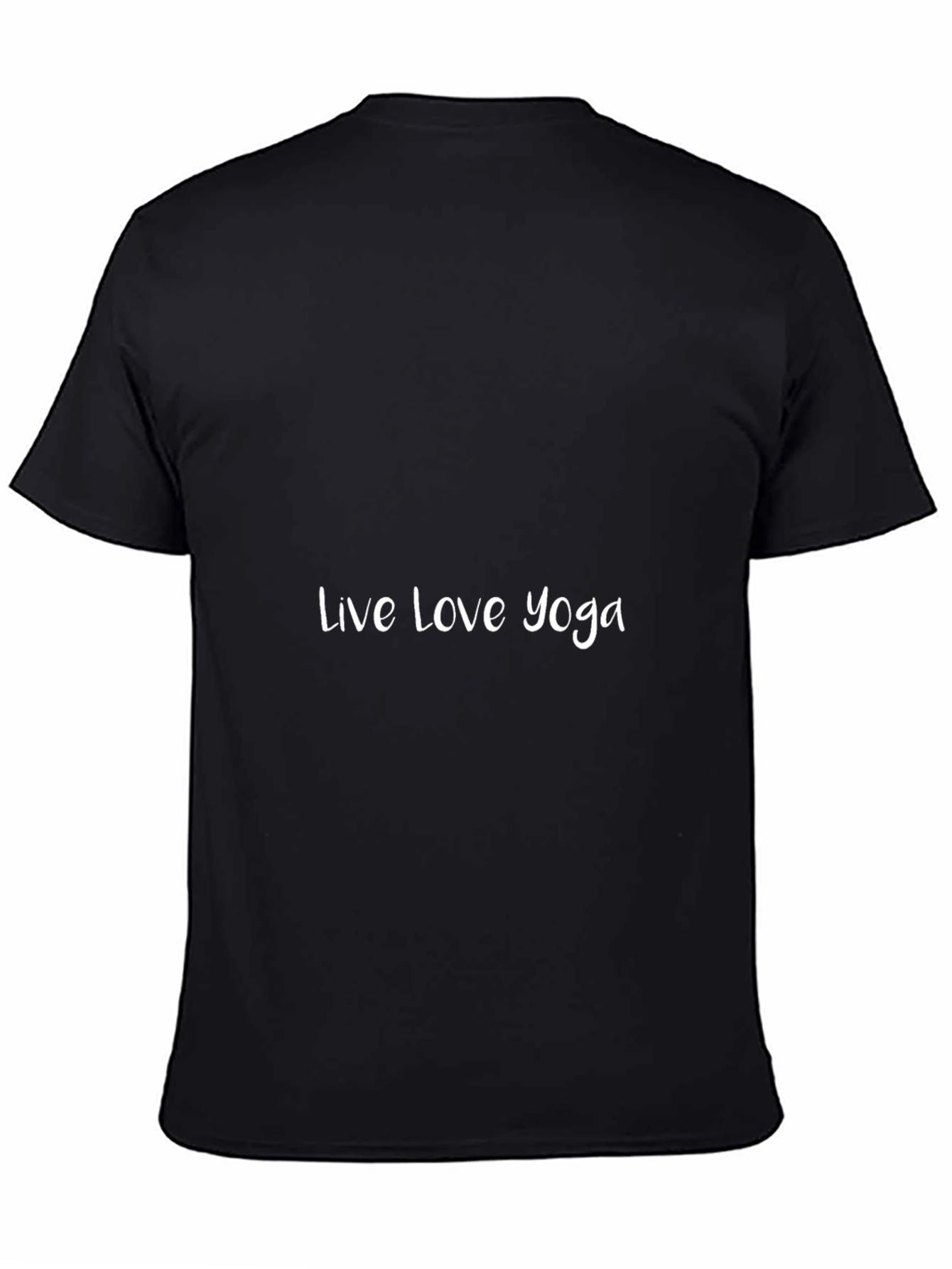 Live Love Yoga T-Shirt - Black Cotton Blend