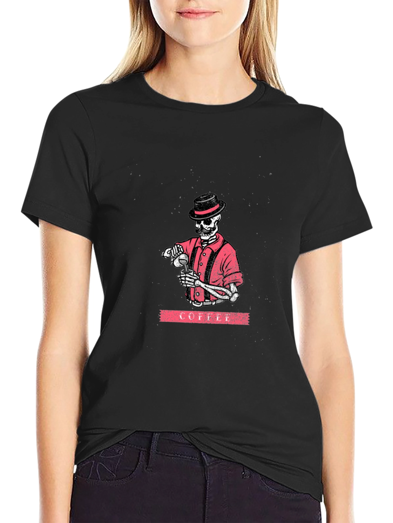 Skeleton Barista Graphic Tee