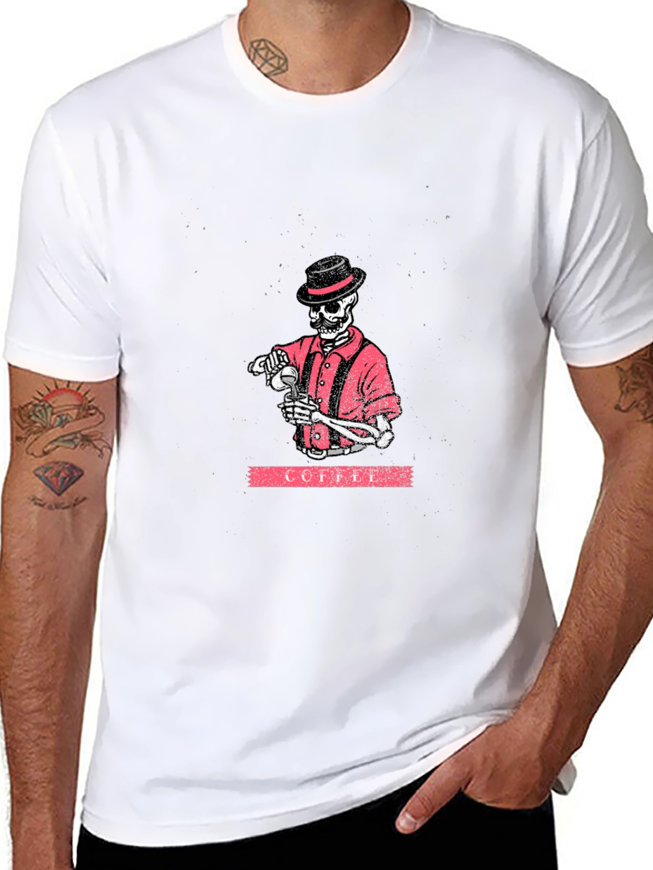 Skeleton Barista Graphic Tee