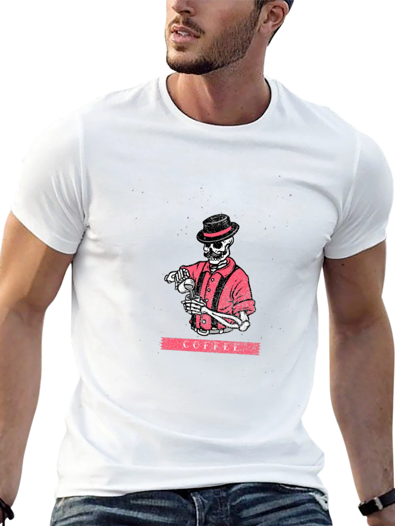 Skeleton Barista Graphic Tee