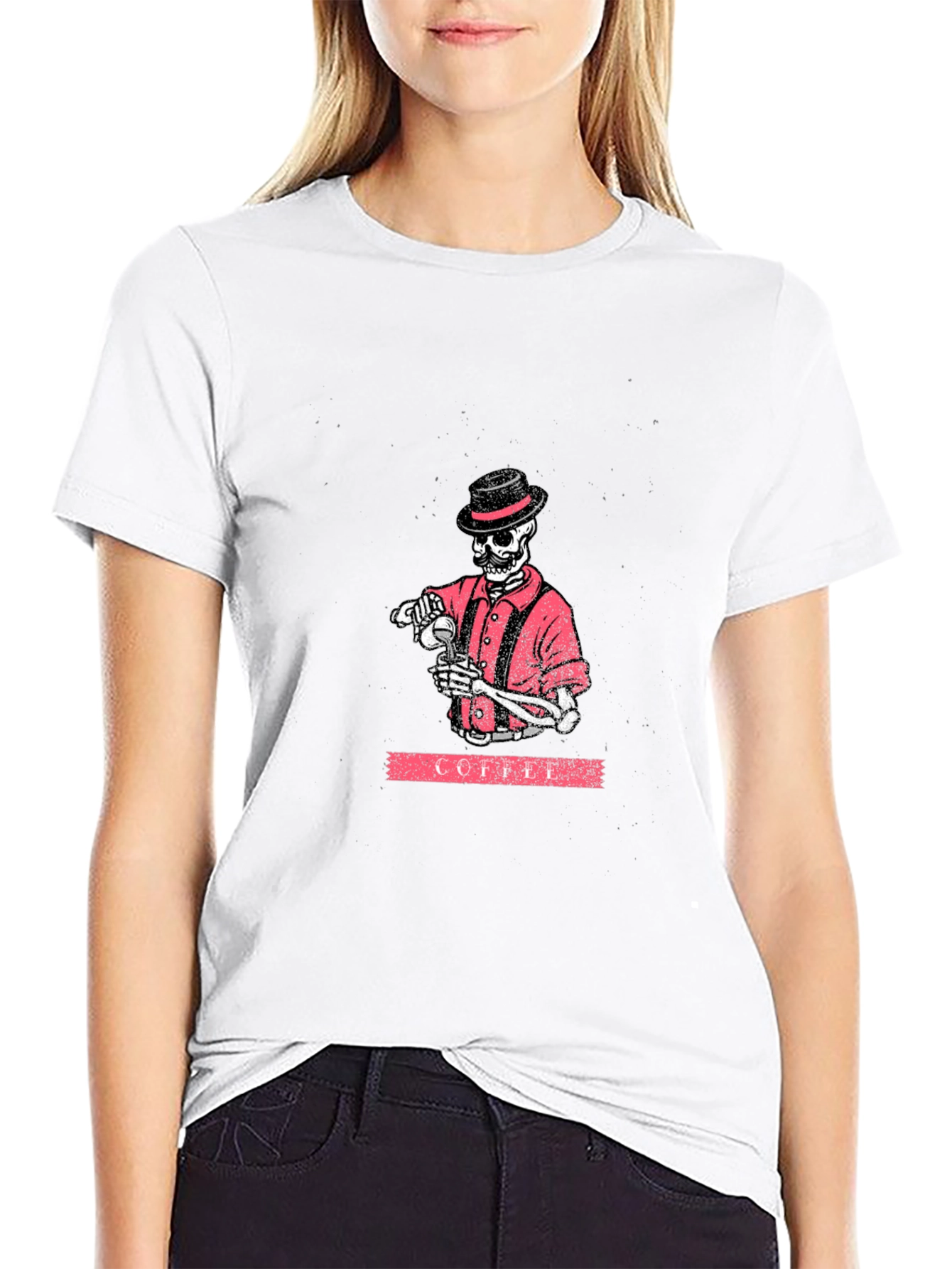 Skeleton Barista Graphic Tee