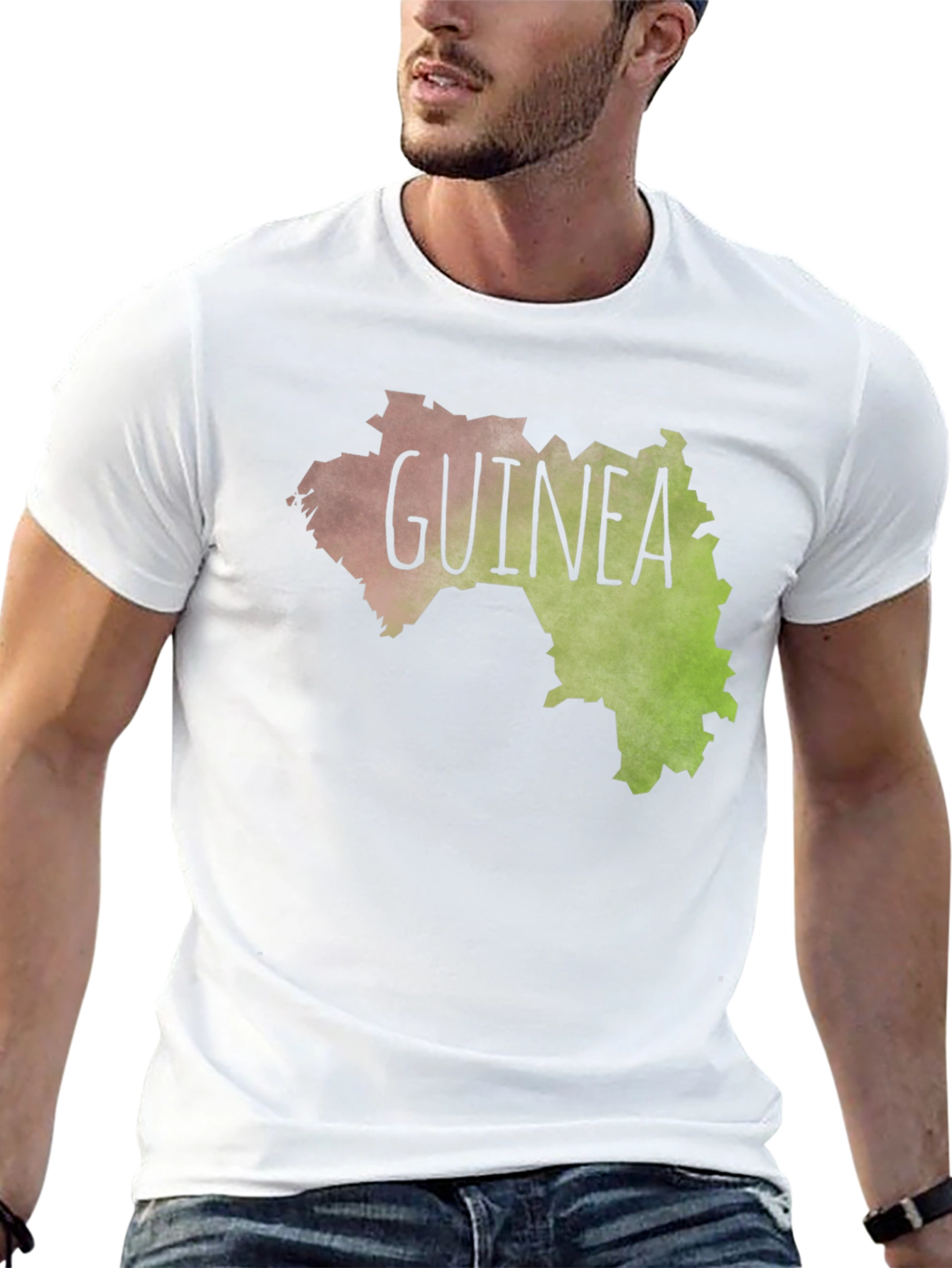 Guinea Map Graphic Tee - Black Unisex T-Shirt