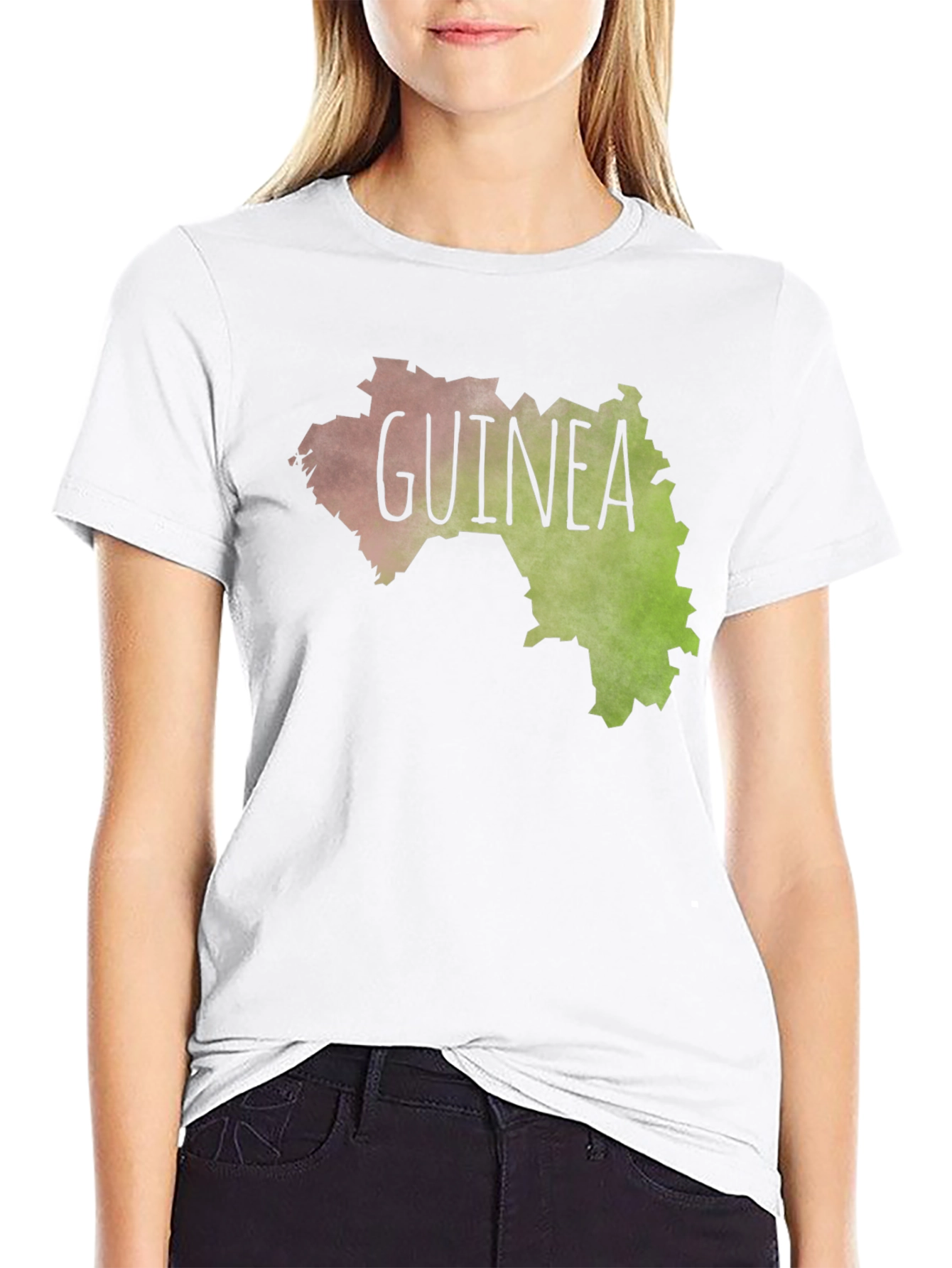 Guinea Map Graphic Tee - Black Unisex T-Shirt