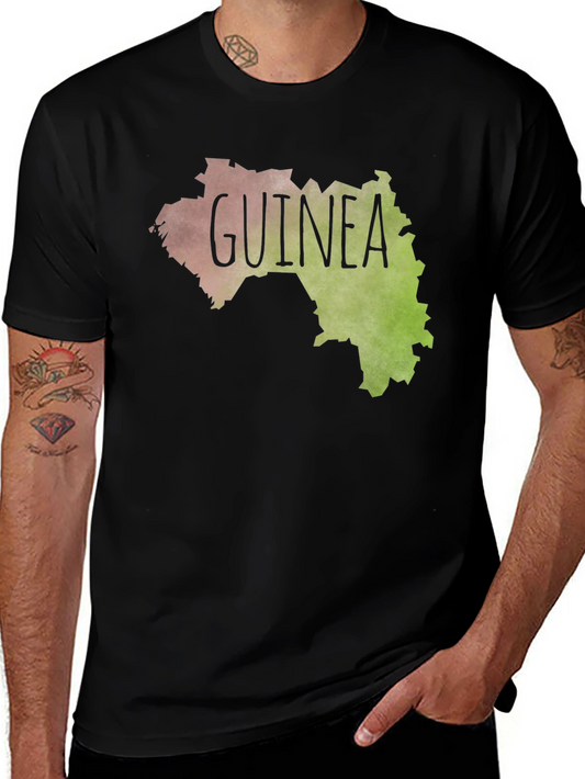 Guinea Map Graphic Tee - Black Unisex T-Shirt