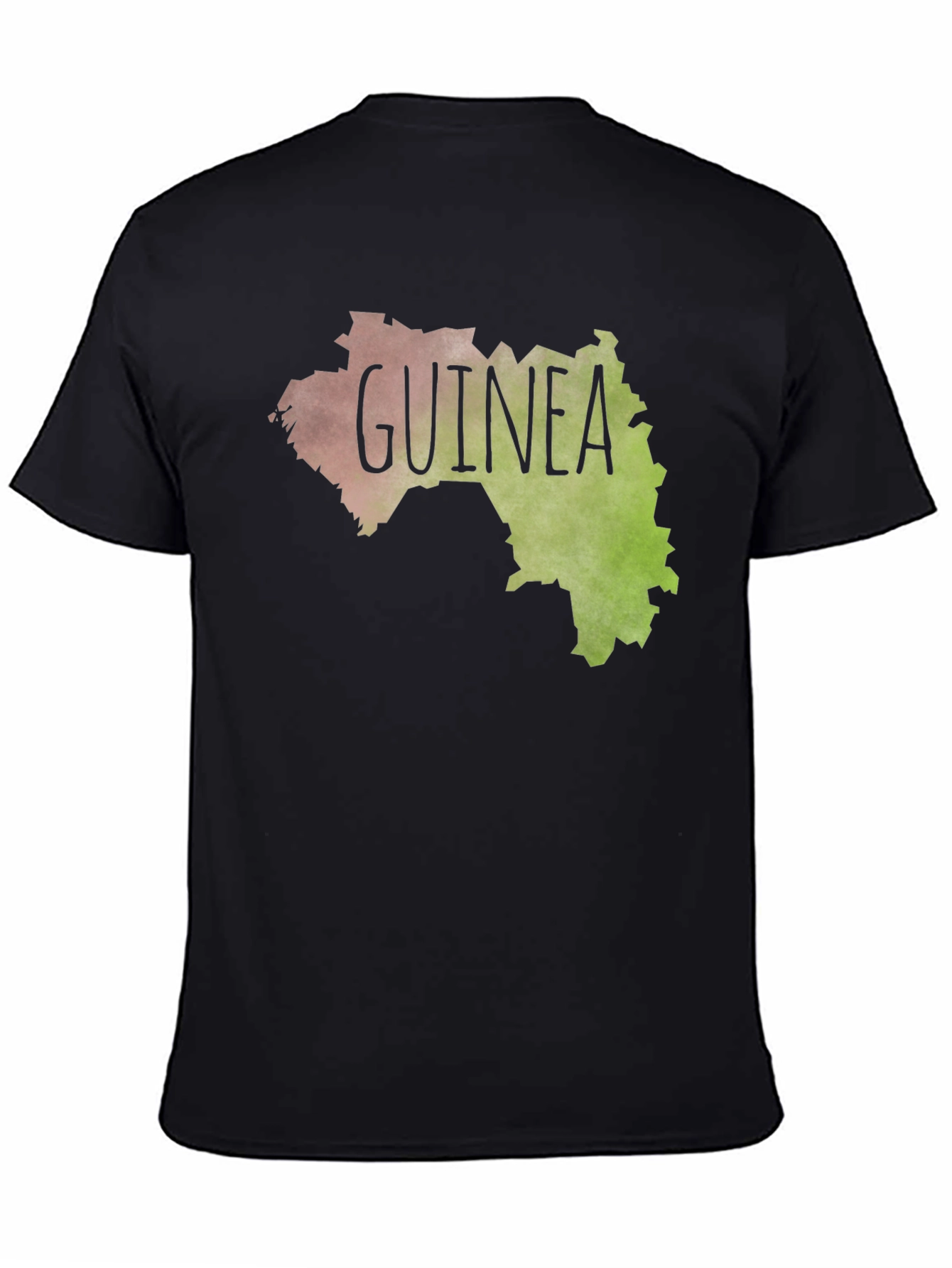Guinea Map Graphic Tee - Black Unisex T-Shirt