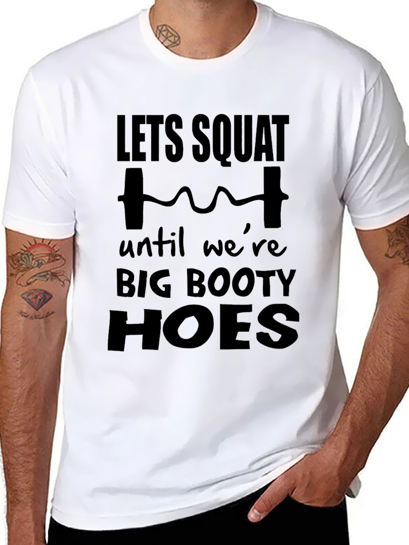 Lets Squat Graphic Tee - Black