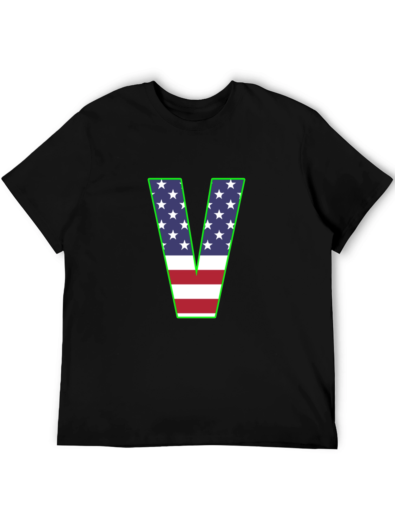 American Flag V-Neck T-Shirt