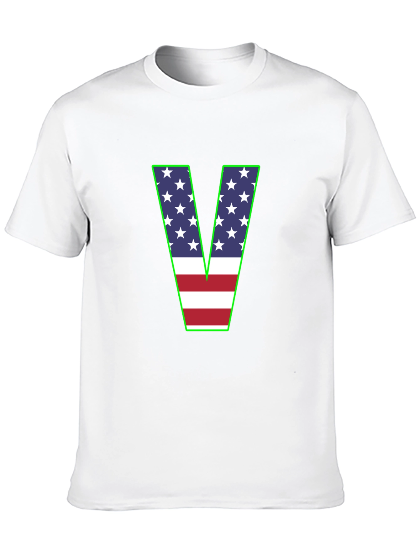 American Flag V-Neck T-Shirt