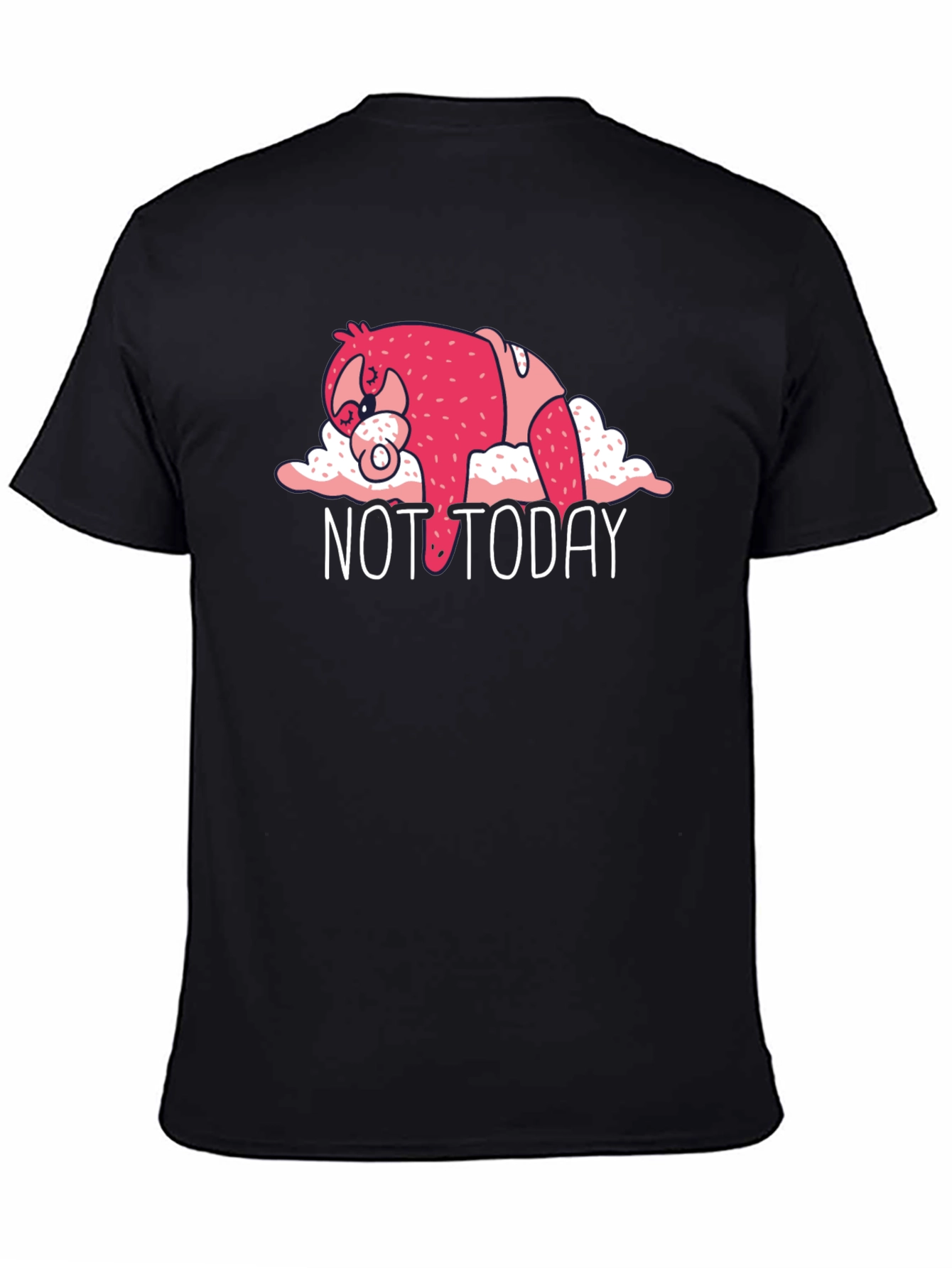 Not Today Sloth Graphic Tee - Black