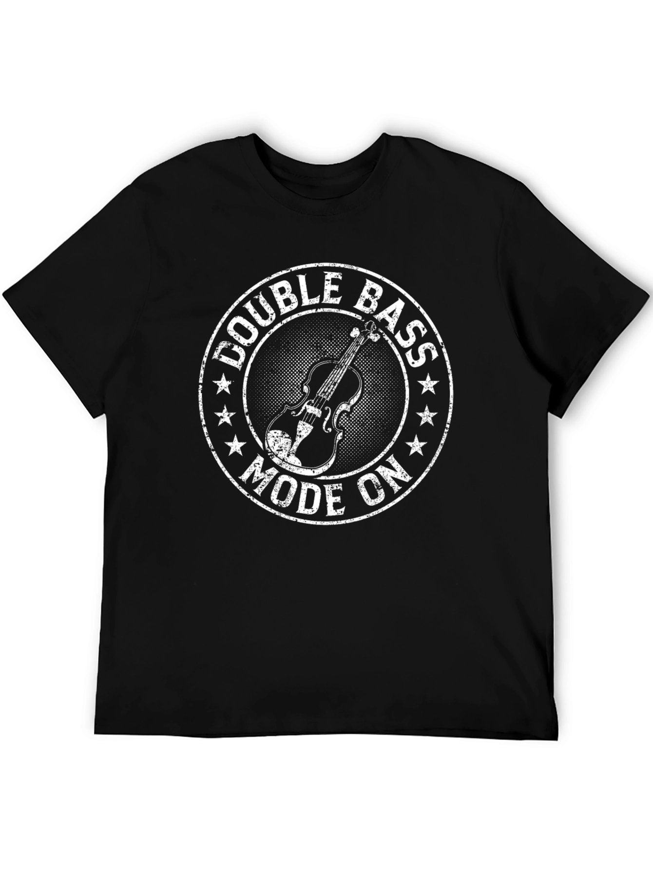 Double Bass Mode On Black Graphic Tee