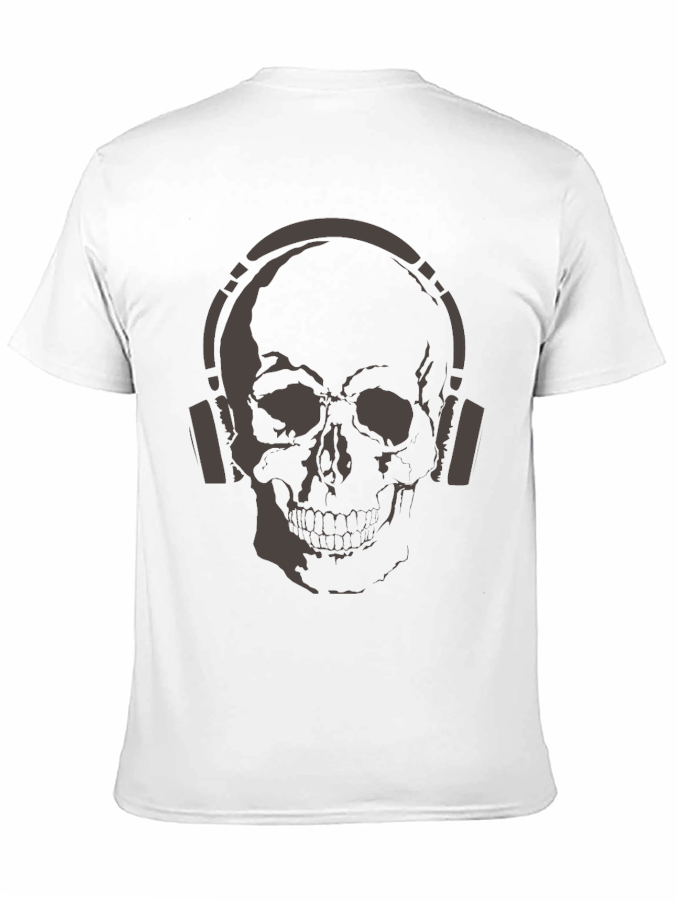 Skull with Headphones Graphic T-Shirt