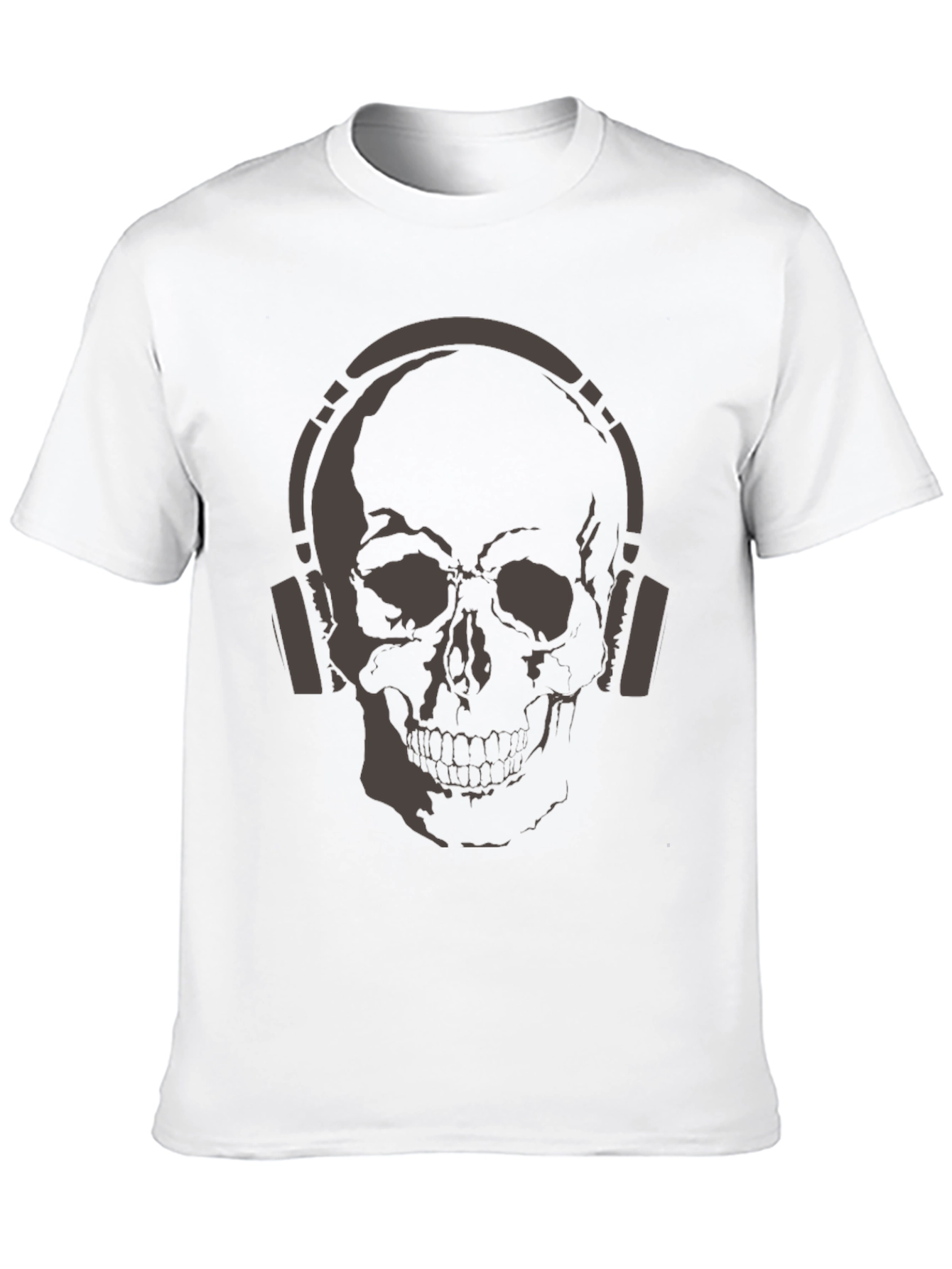 Skull with Headphones Graphic T-Shirt