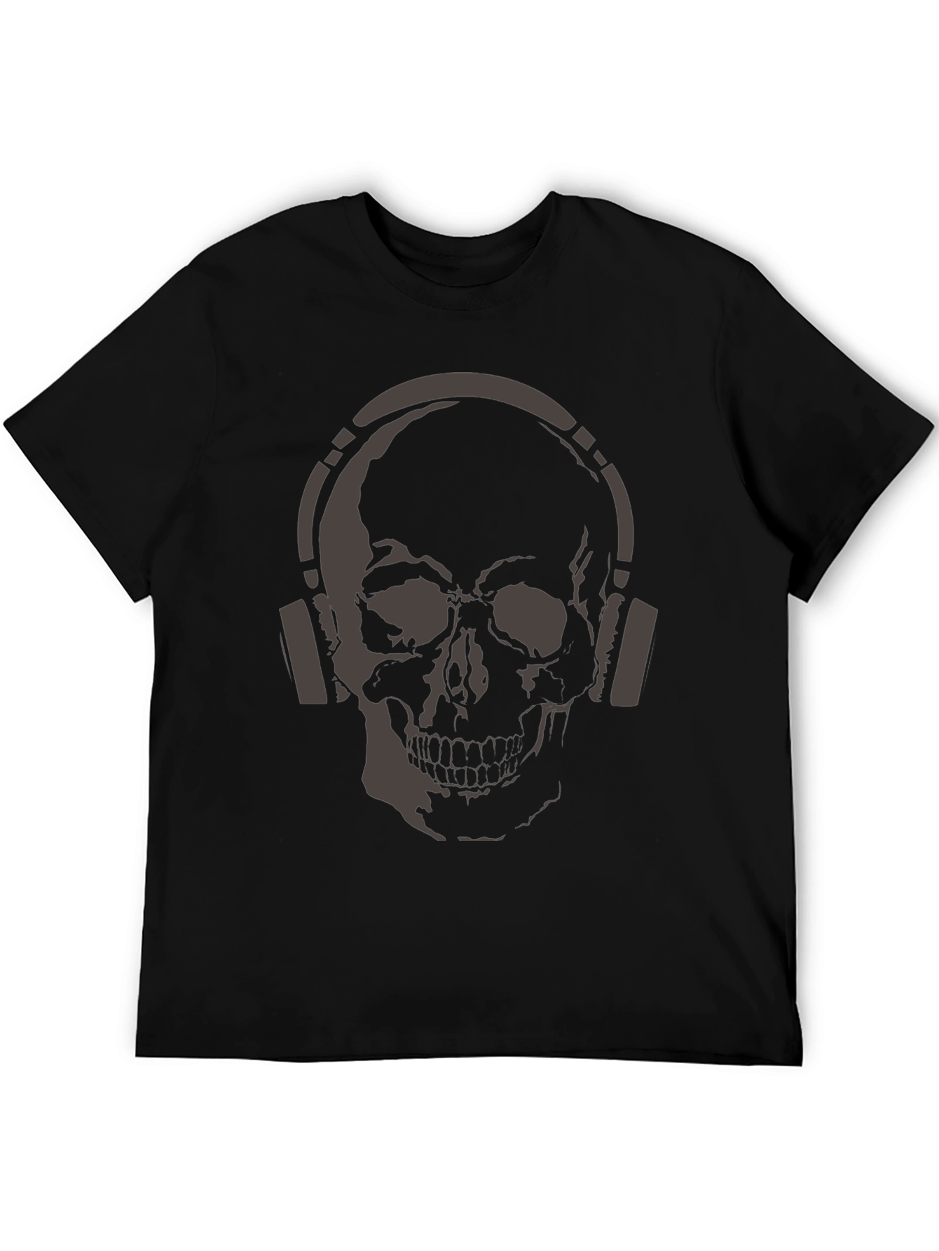 Skull with Headphones Graphic T-Shirt