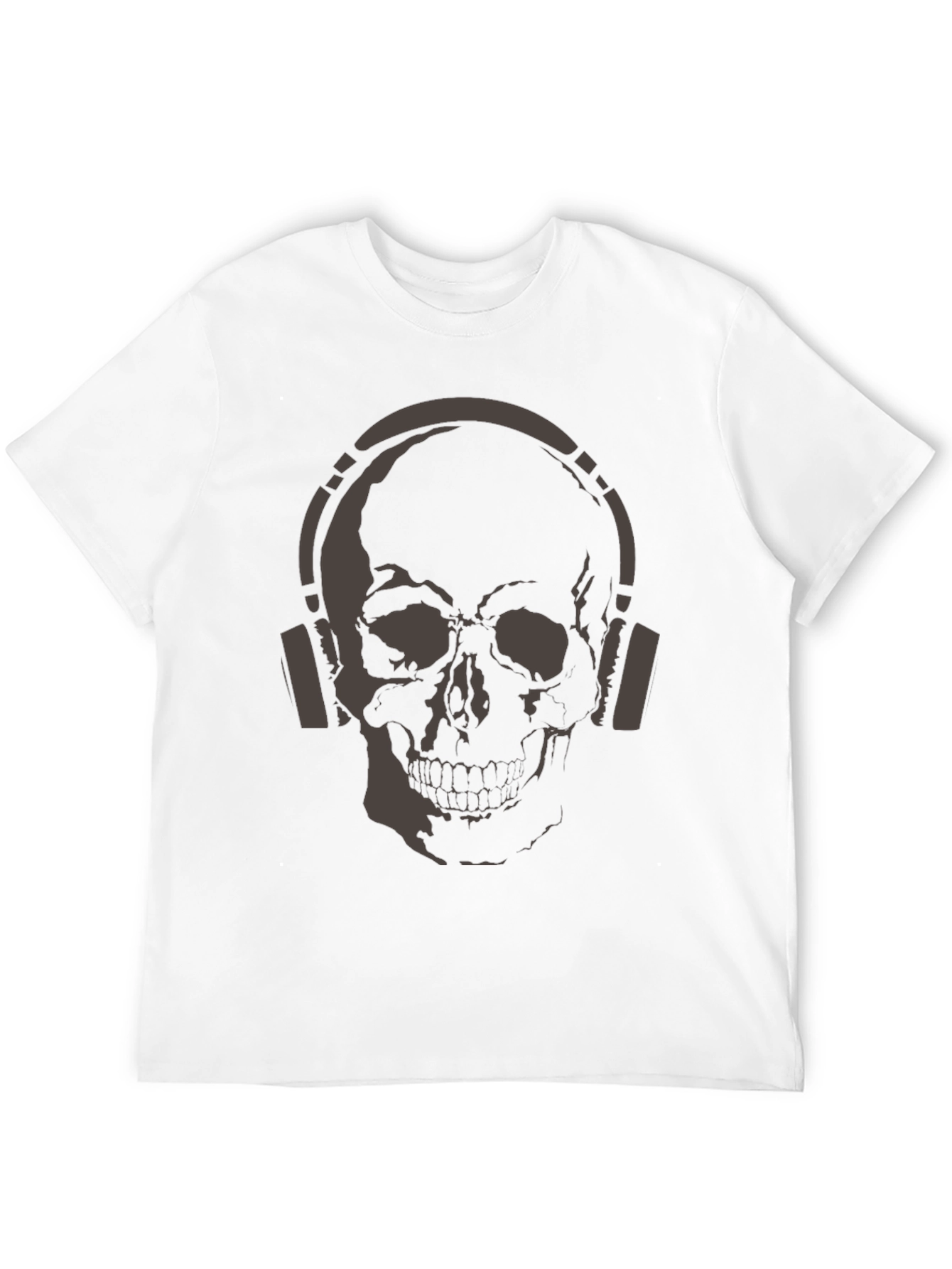 Skull with Headphones Graphic T-Shirt