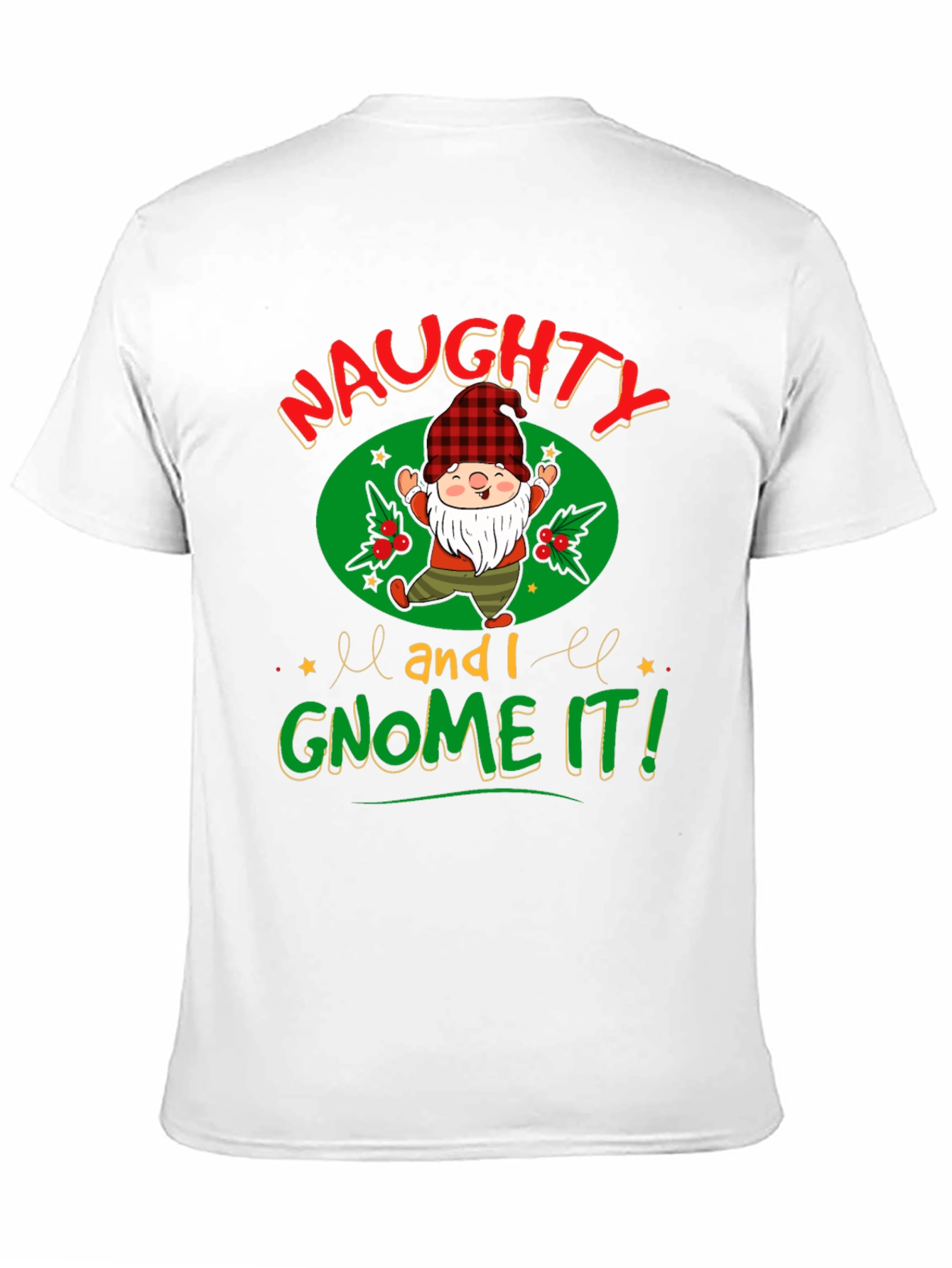 Naughty and I Gnome It Christmas Graphic Tee