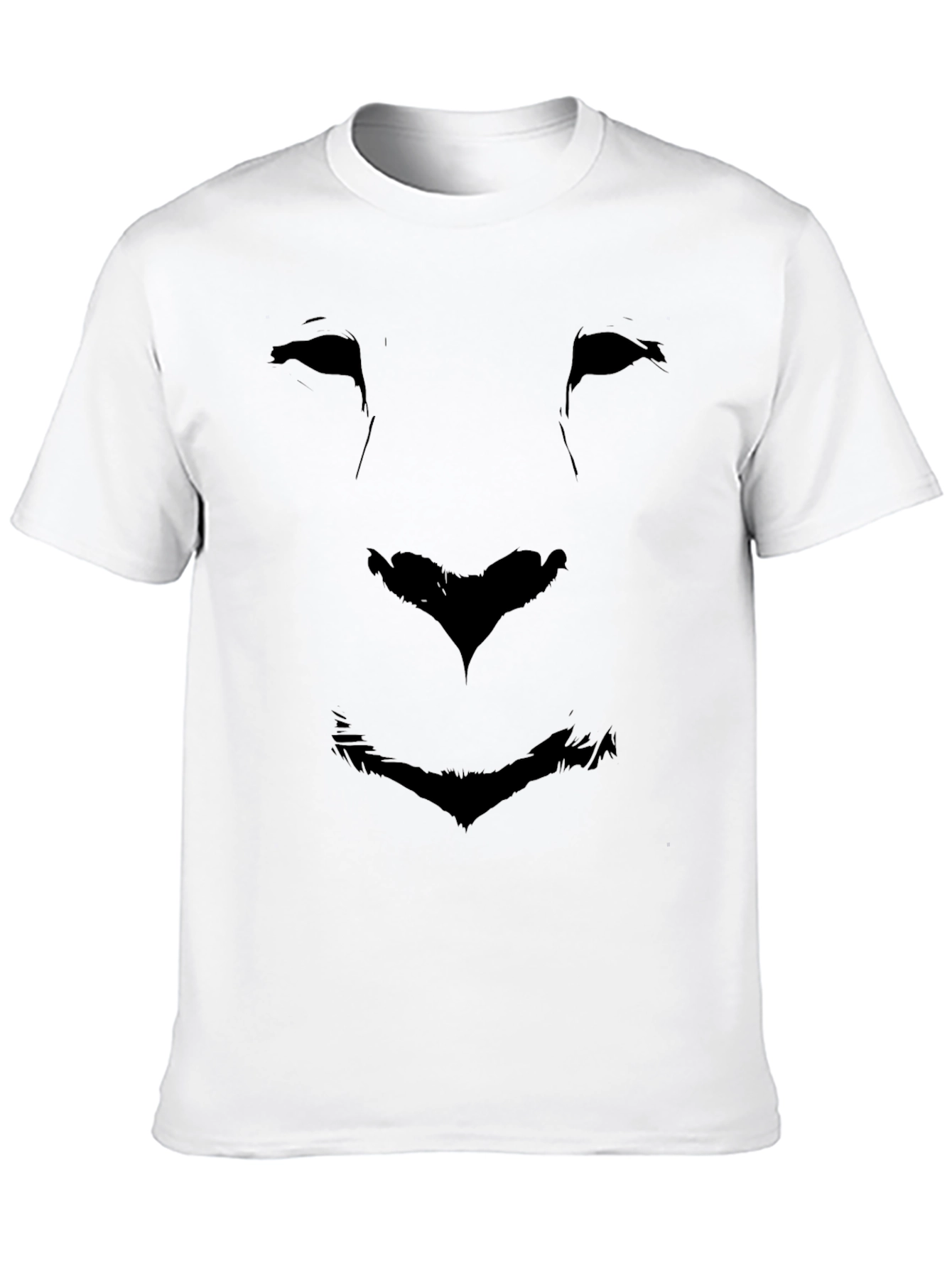 Lion Face Graphic T-Shirt - Black