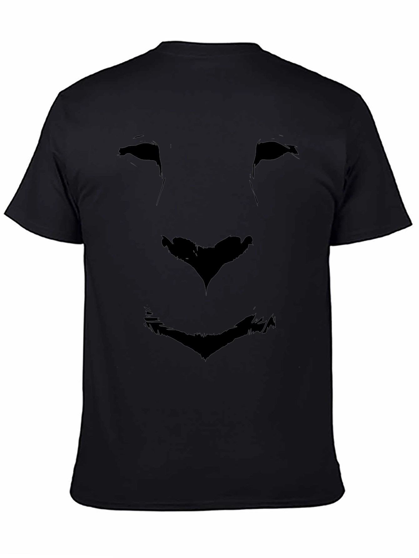 Lion Face Graphic T-Shirt - Black