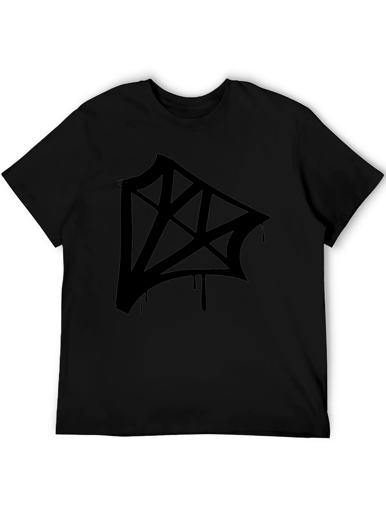 Edgy Graphic Print Black T-Shirt