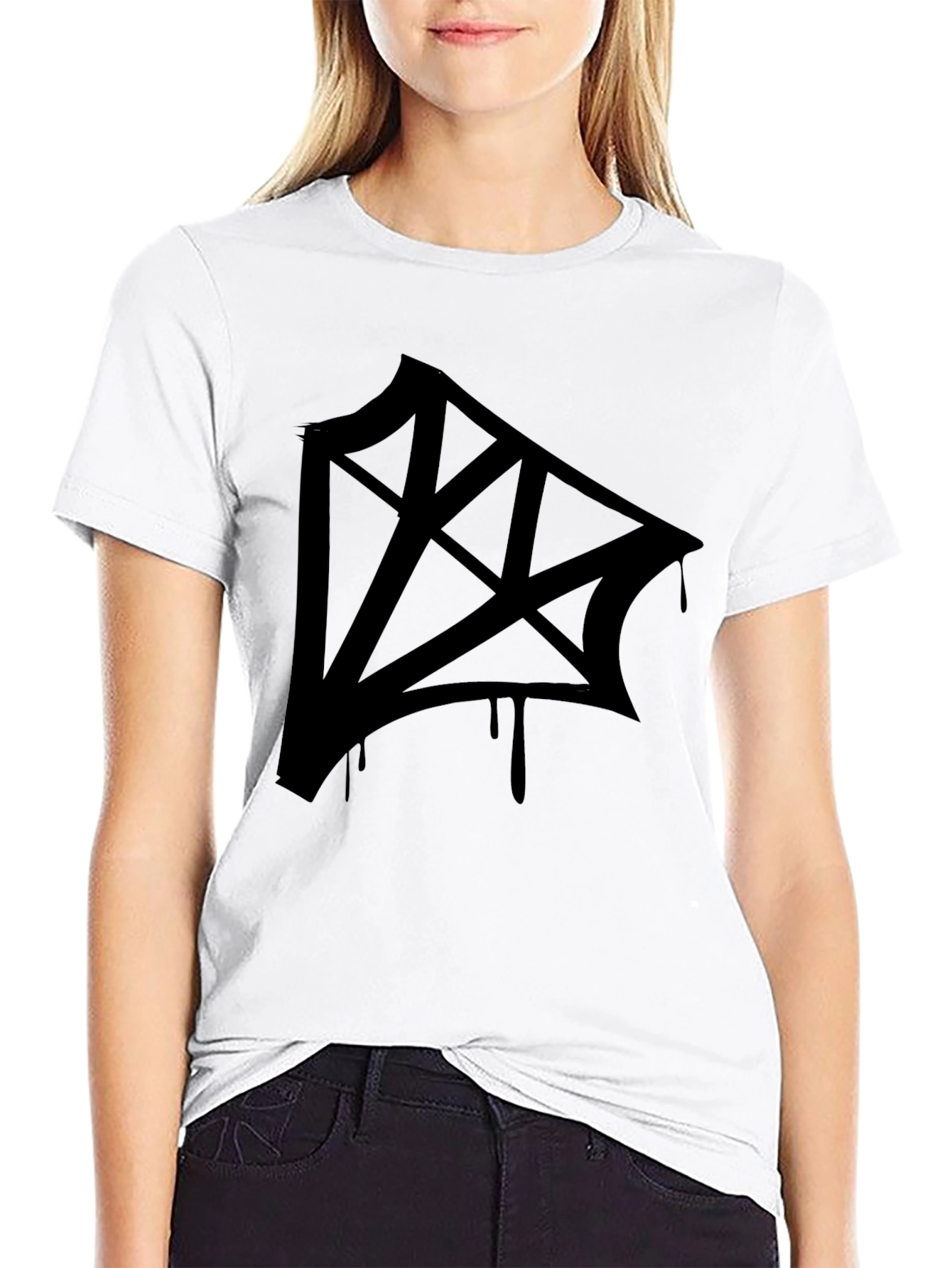 Edgy Graphic Print Black T-Shirt