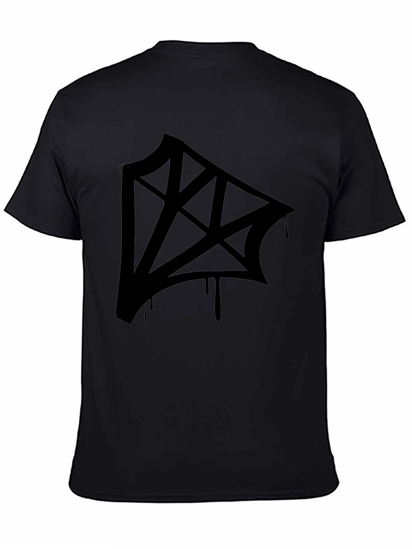 Edgy Graphic Print Black T-Shirt