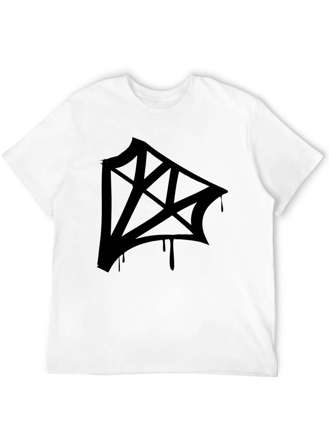 Edgy Graphic Print Black T-Shirt